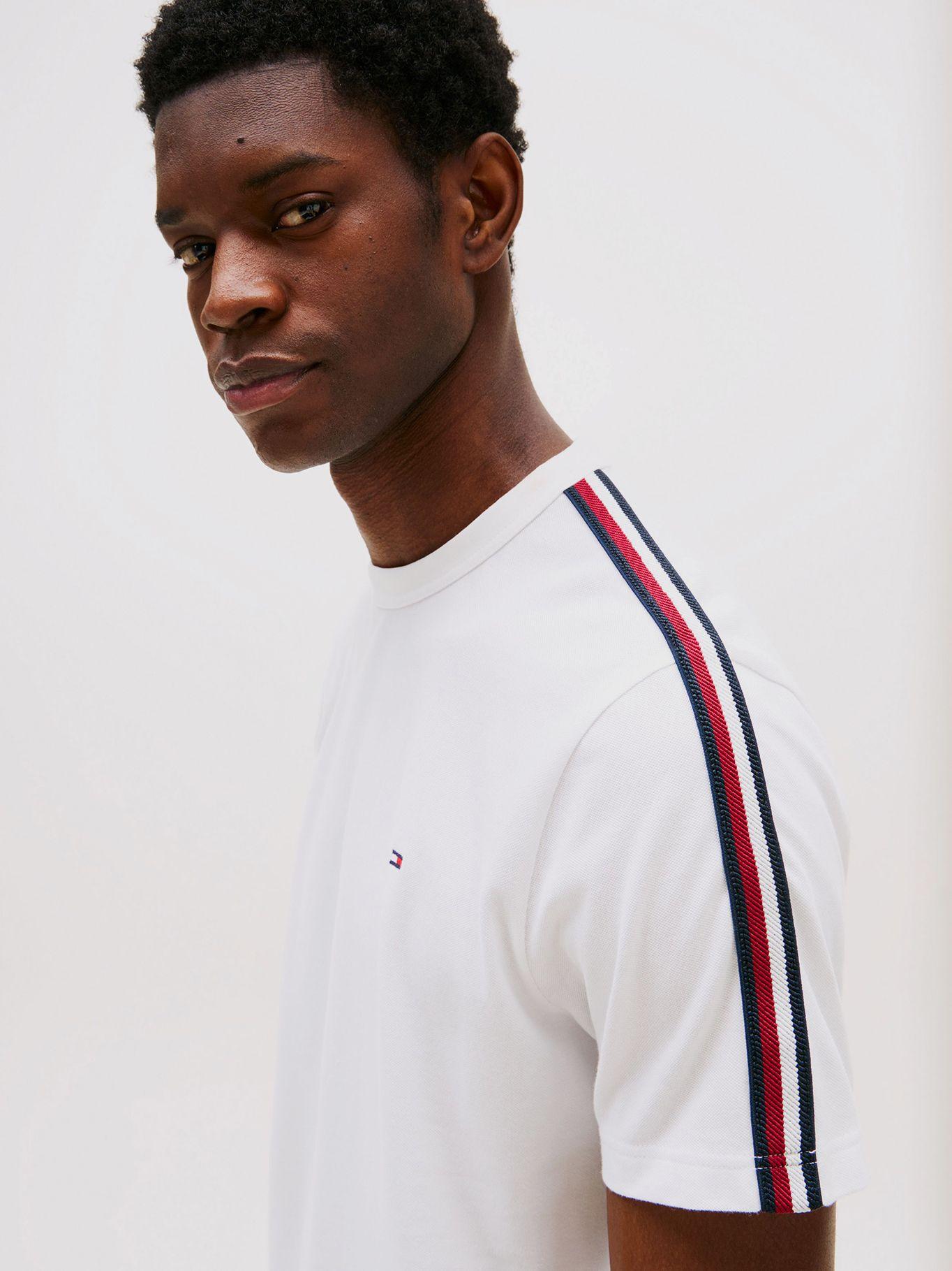 Polera Global Stripe Logo Blanco Tommy Hilfiger-3