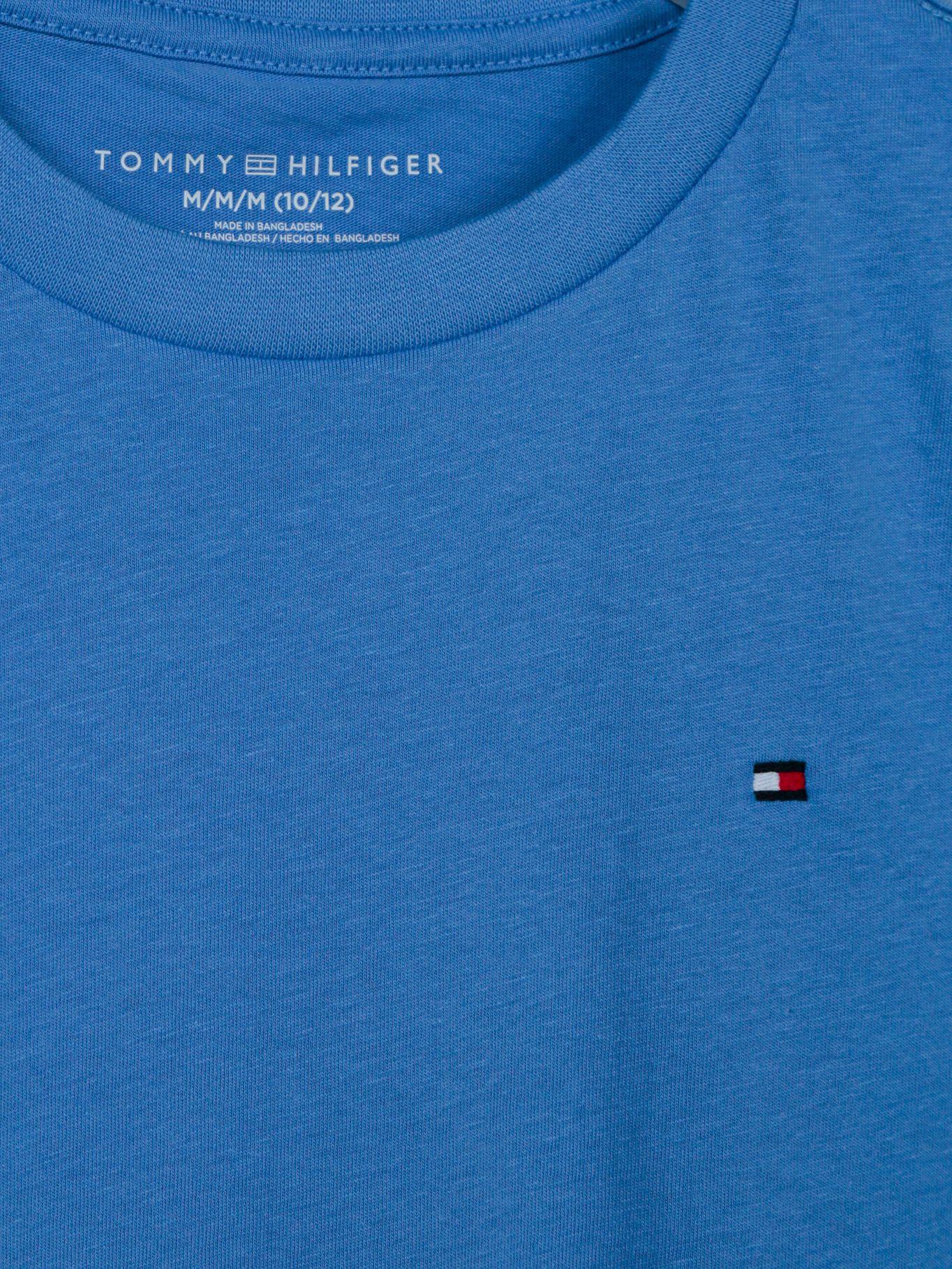 Polera De Niño C-Neck Con Logo Azul Tommy Hilfiger-3