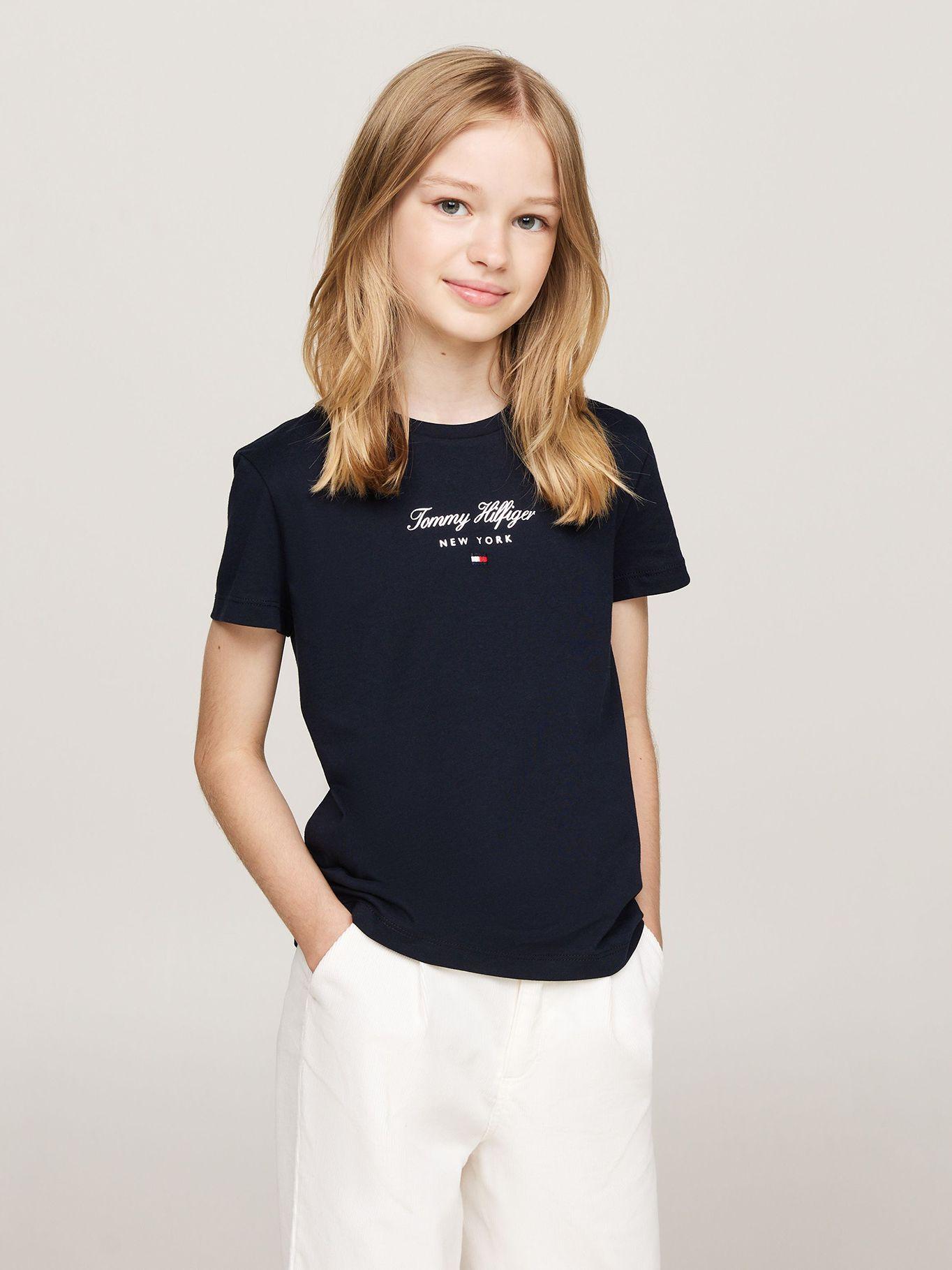 Polera De Niña Con Logo Nyc Azul Tommy Hilfiger-0