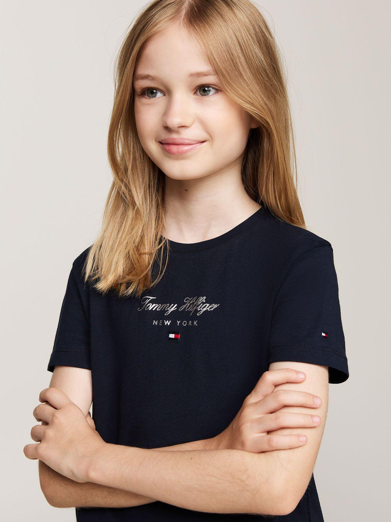 Polera De Niña Con Logo Nyc Azul Tommy Hilfiger-3