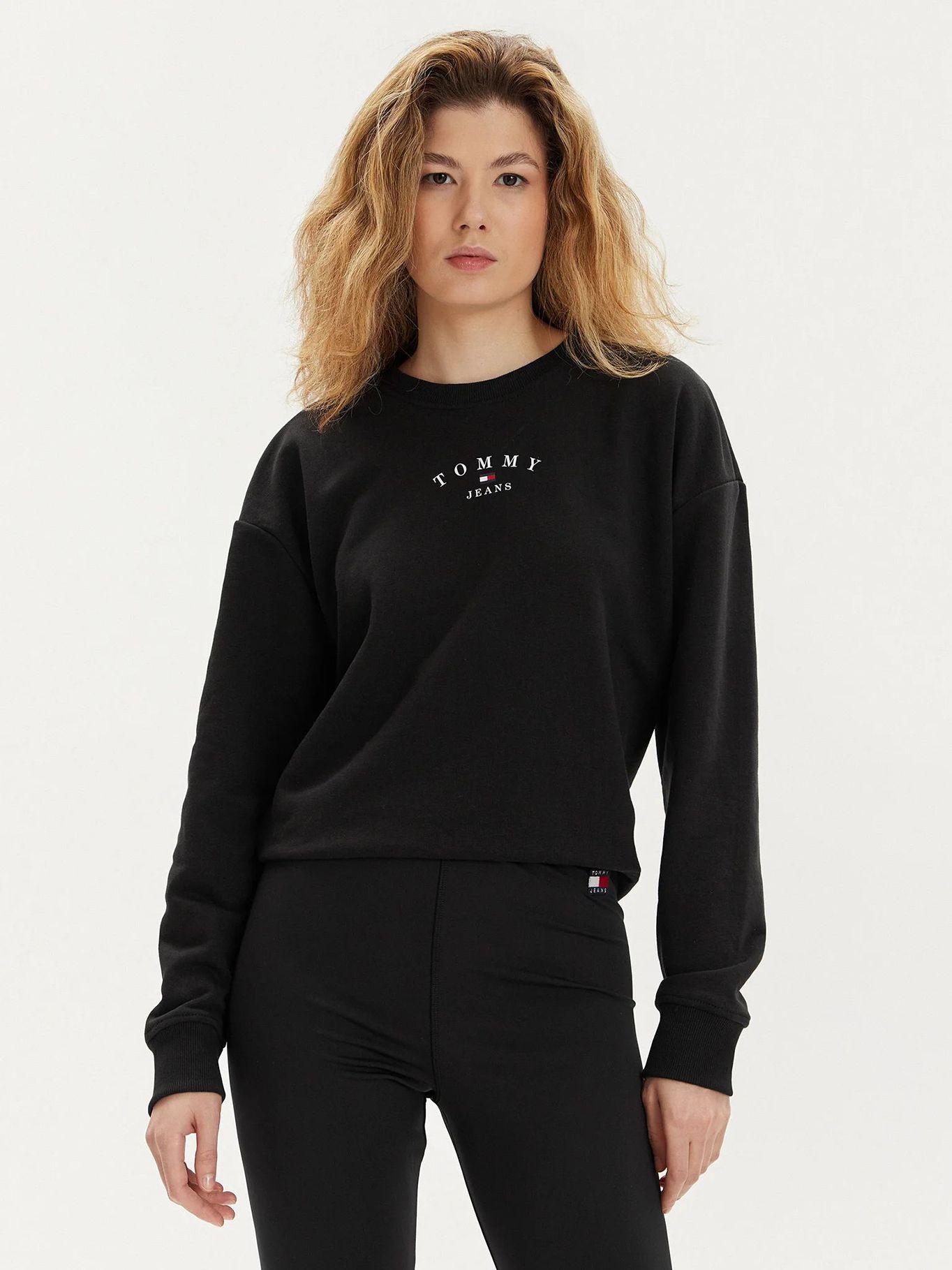 Polerón Esencial Logo Negro Tommy Jeans-0