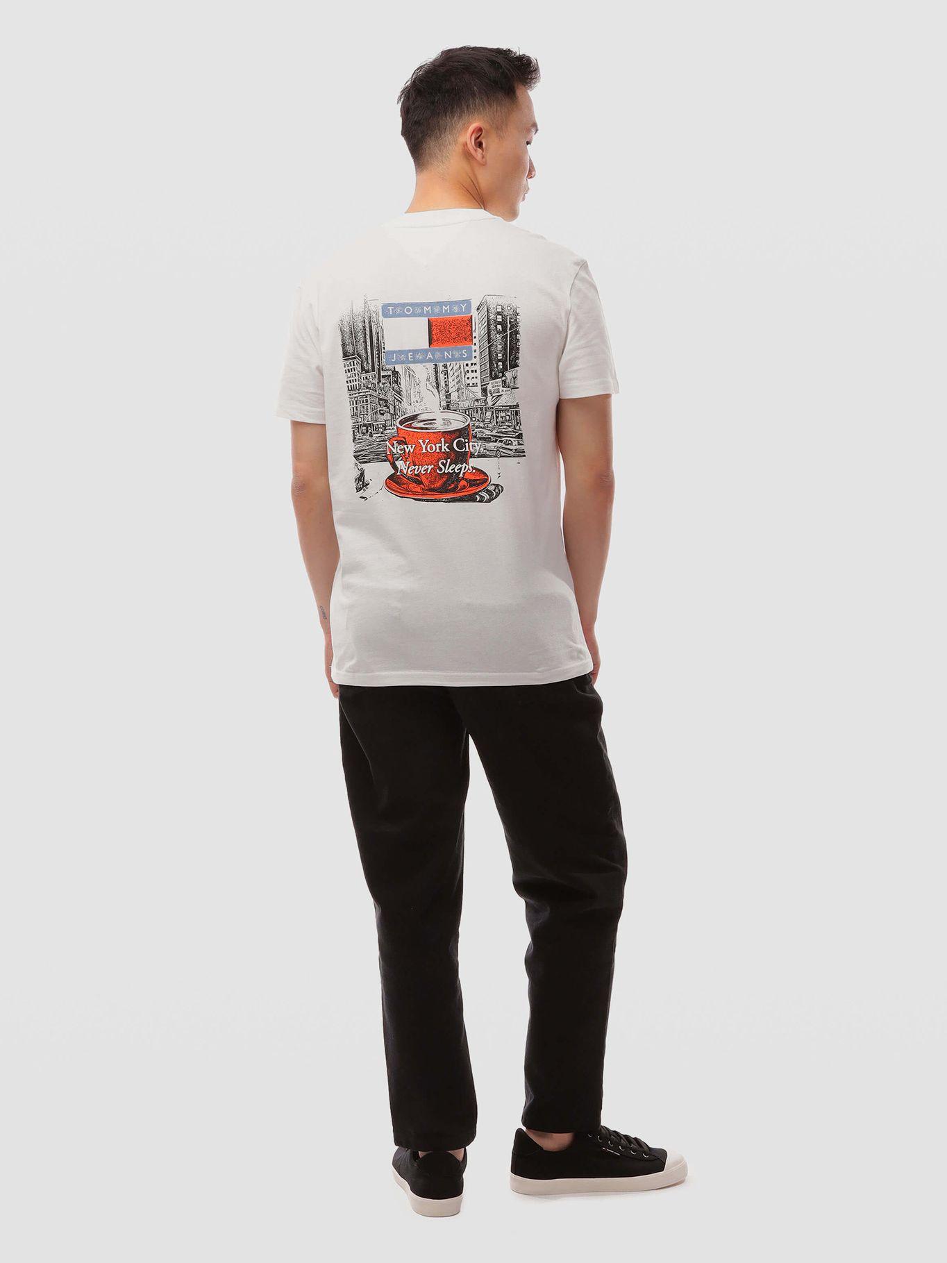 Polera Novelty Logo Regular Fit Blanco Tommy Jeans-1