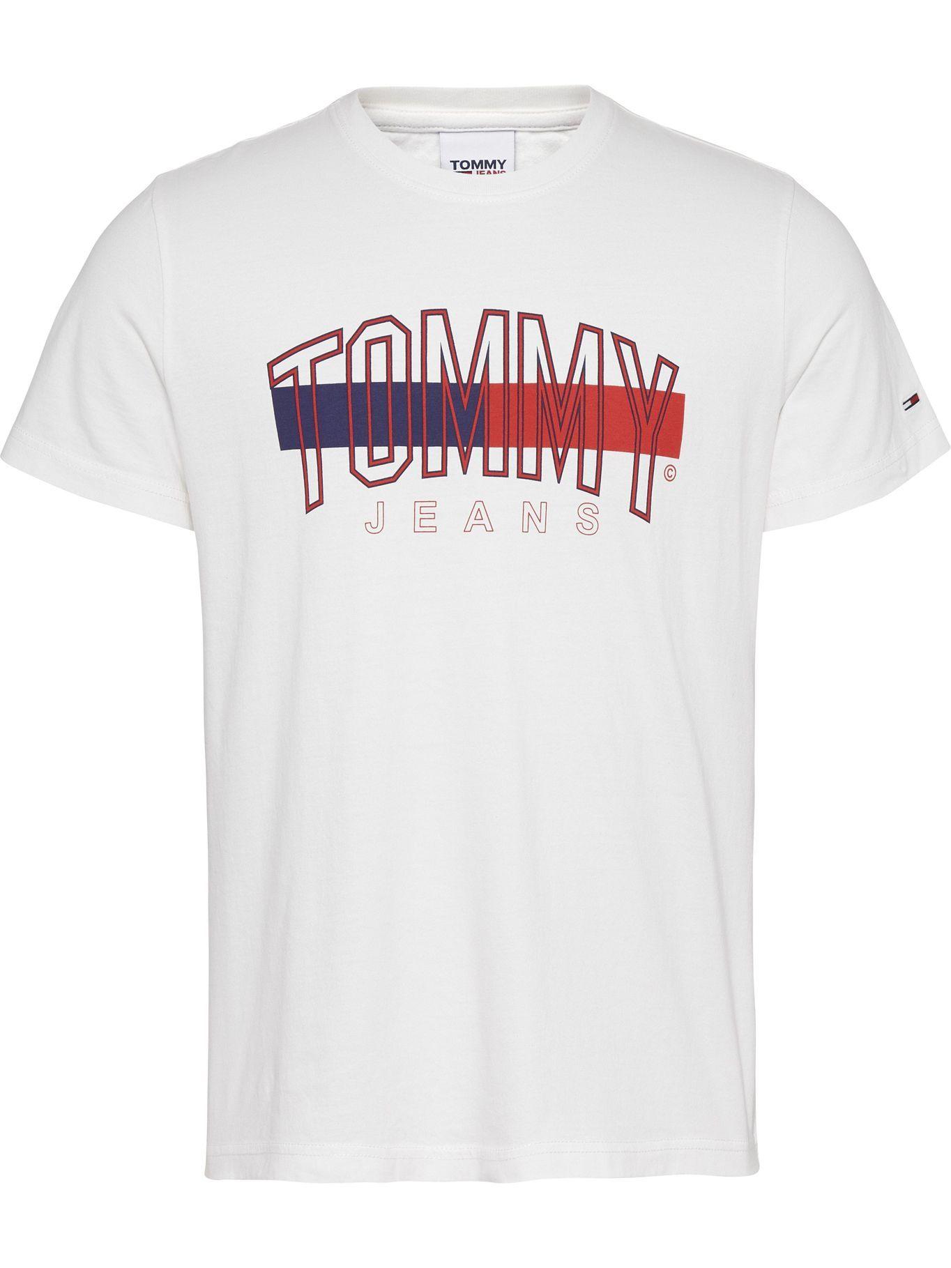 Polera Slim Fit Flag Blanco Tommy Jeans E2-0