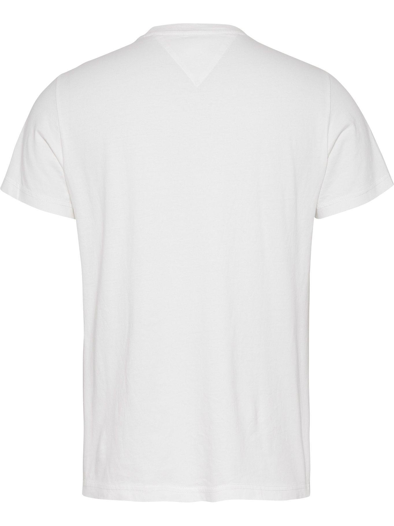 Polera Slim Fit Flag Blanco Tommy Jeans E2-1