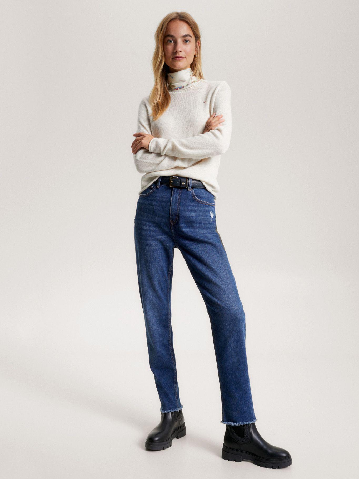 Sweater De Lana Solid Con Logo Blanco Tommy Hilfiger-1