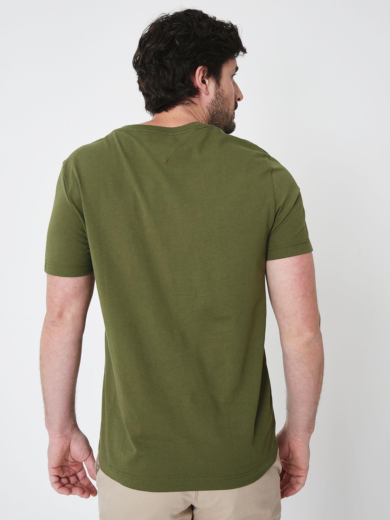 Polera Essential Cotton VNeck Slim 2MS Verde Tommy Hilfiger-1