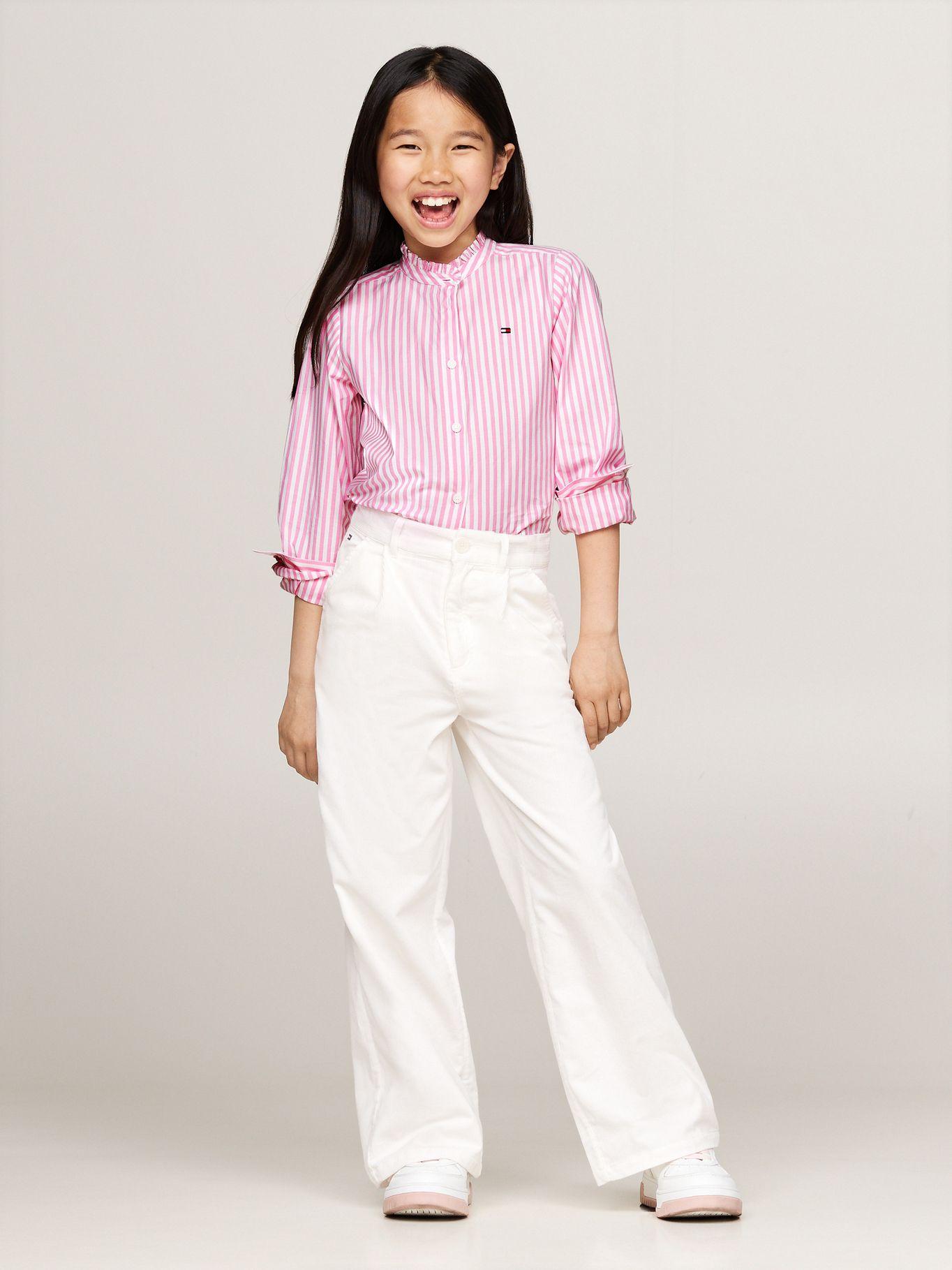 Blusa Con Cuello De Volantes Rosado Tommy Hilfiger-1