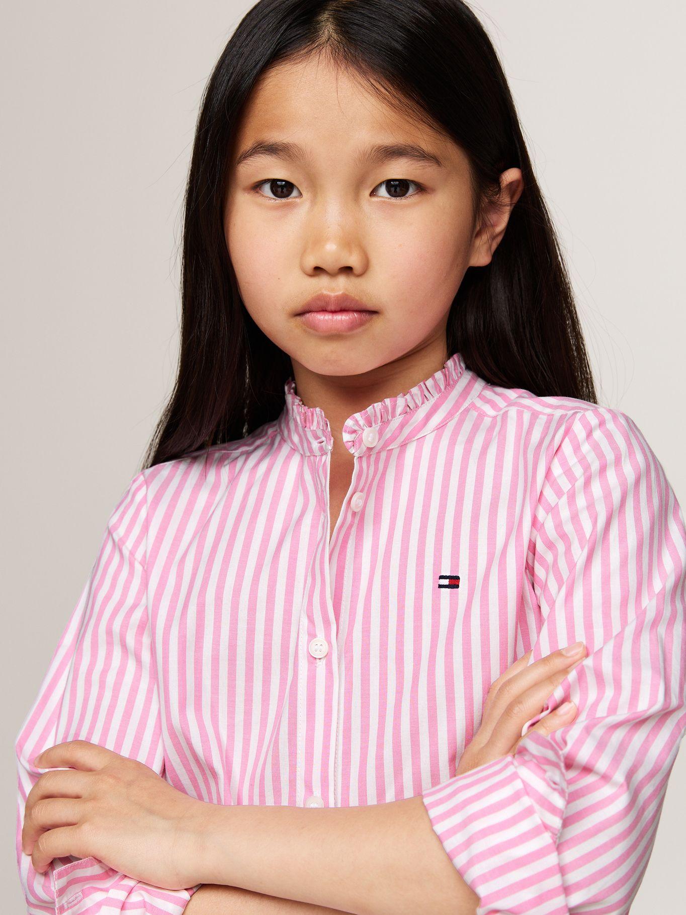 Blusa Con Cuello De Volantes Rosado Tommy Hilfiger-3