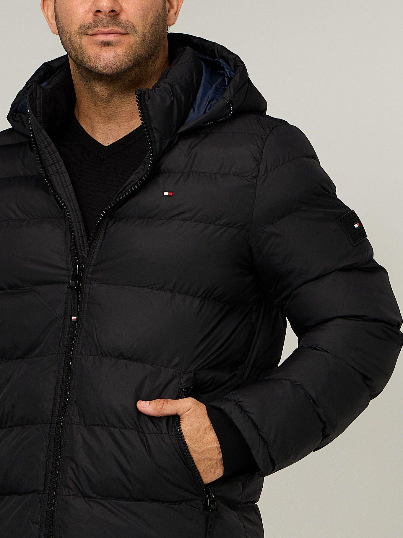 Parka Acolchada Con Gorro Negro Tommy Hilfiger-4