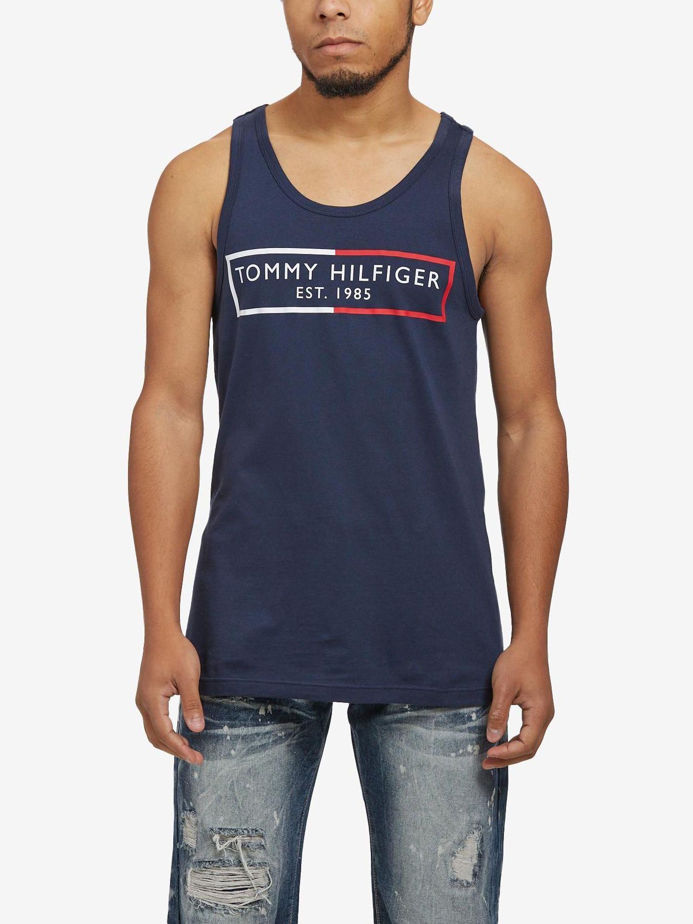 Pijama Sin Mangas Box Logo Azul Tommy Hilfiger-0