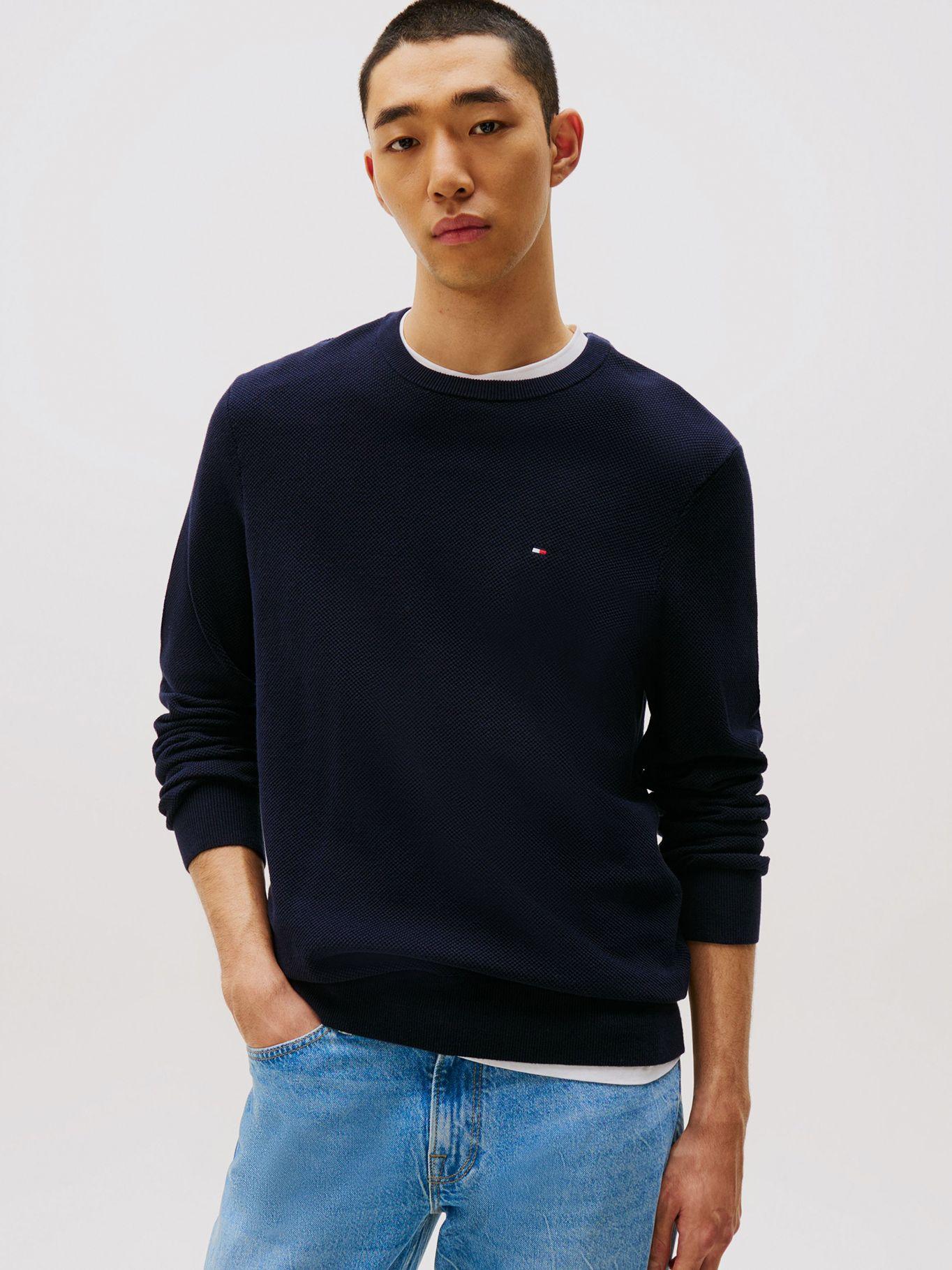 Sweater Essential Structure C-Neck Tommy Hilfiger Azul-0