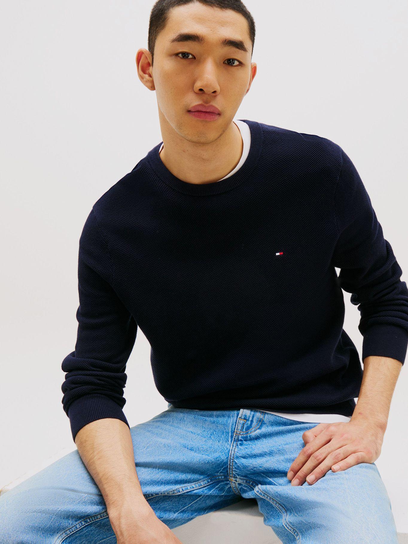 Sweater Essential Structure C-Neck Tommy Hilfiger Azul-3