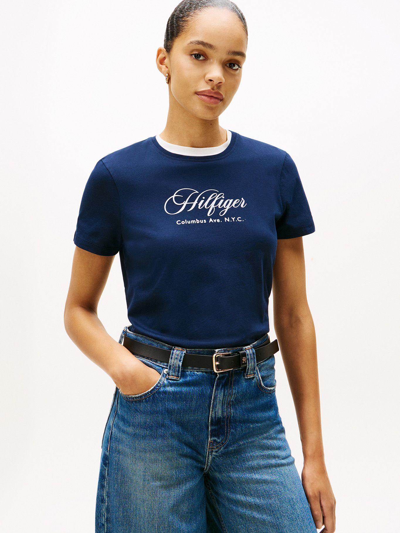 Polera Con Logo Bordado Regular Fit Azul Tommy Hilfiger-0