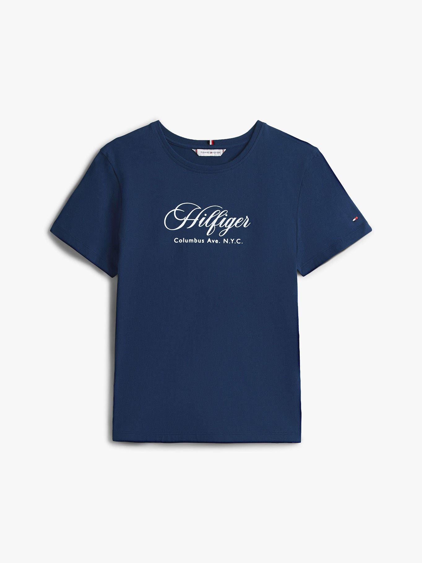 Polera Con Logo Bordado Regular Fit Azul Tommy Hilfiger-4
