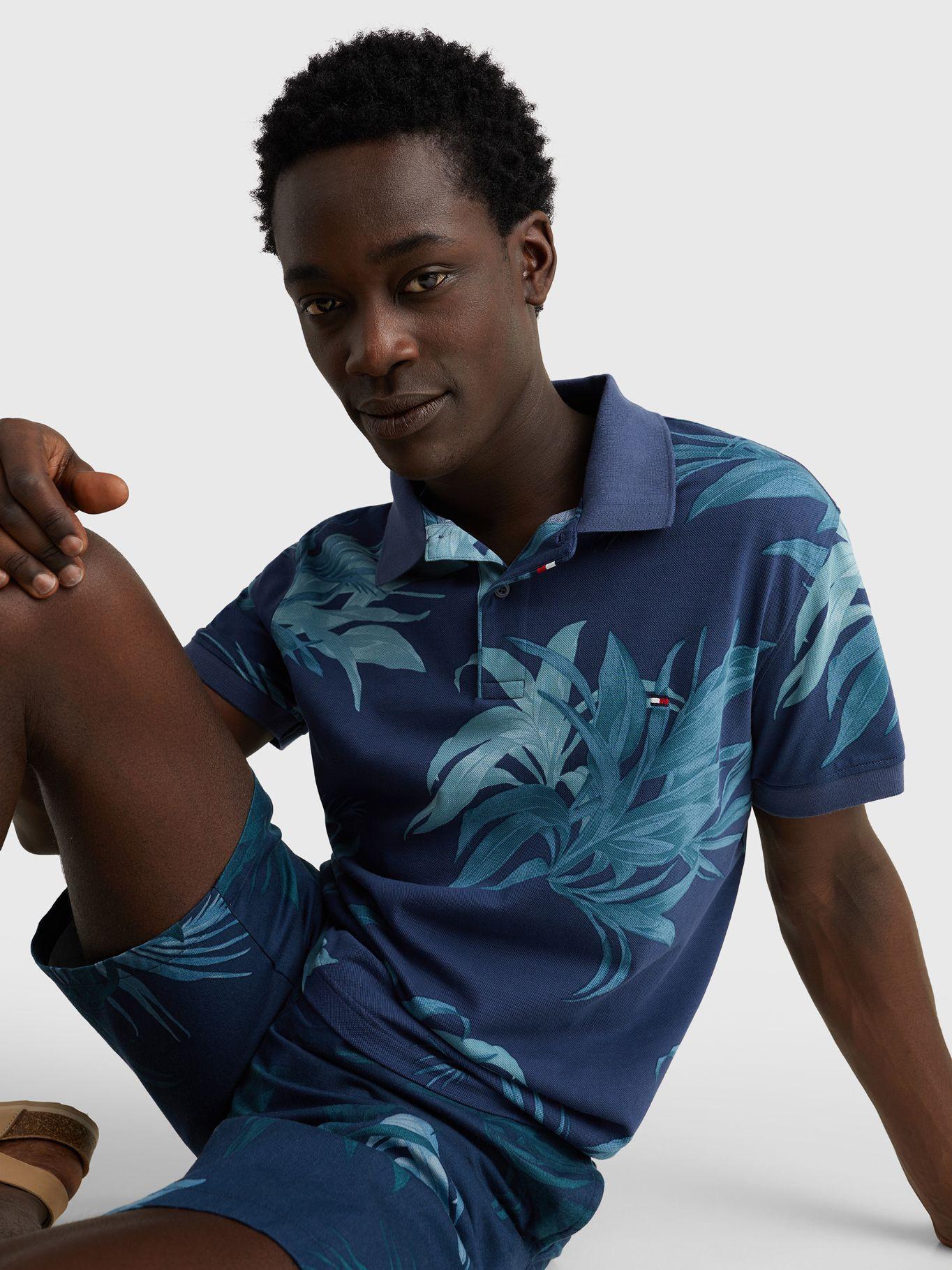 Polo Con Estampado De Palmeras Azul Tommy Hilfiger-2