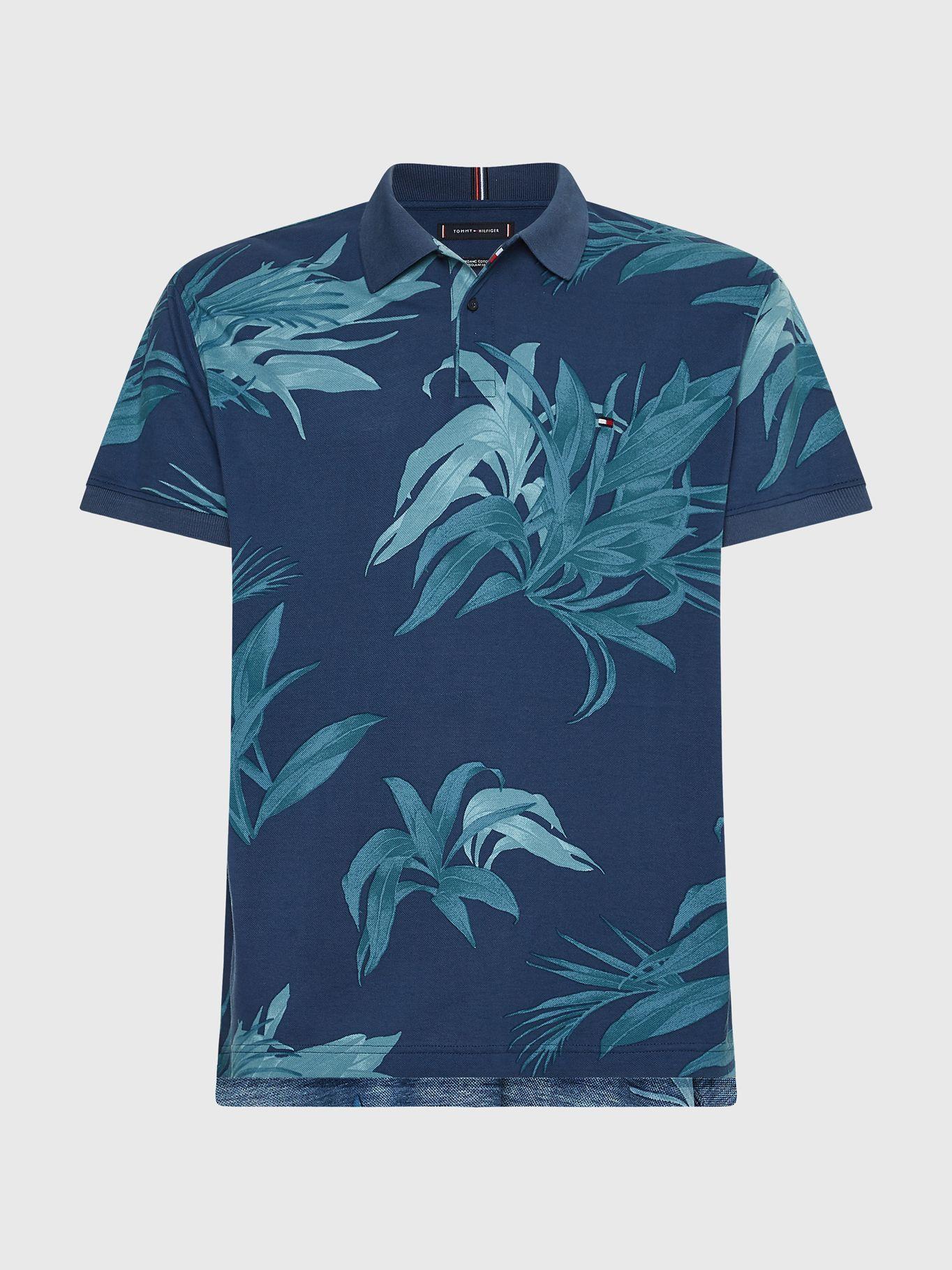 Polo Con Estampado De Palmeras Azul Tommy Hilfiger-0