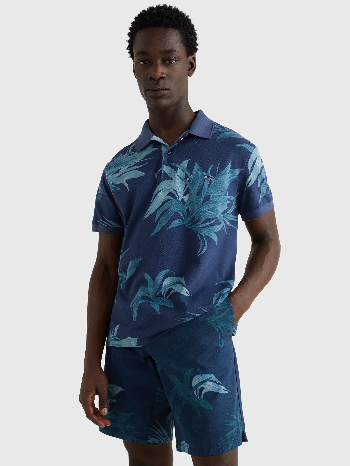 Polo Con Estampado De Palmeras Azul Tommy Hilfiger-3