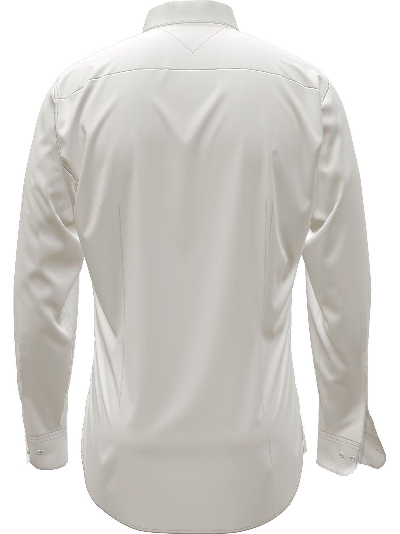 Camisa Solid Cotton Con Logo Blanco Tommy Hilfiger-1