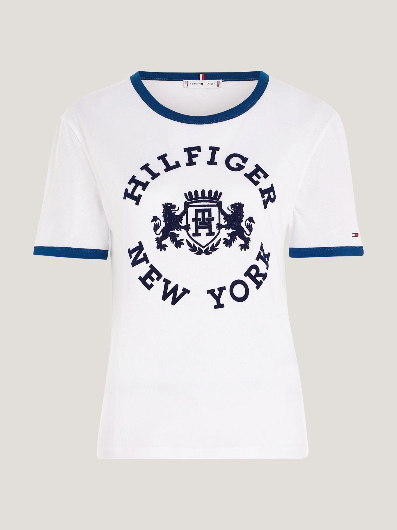 Polera Varsity Logo Aterciopelado Blanco Tommy Hilfiger-4