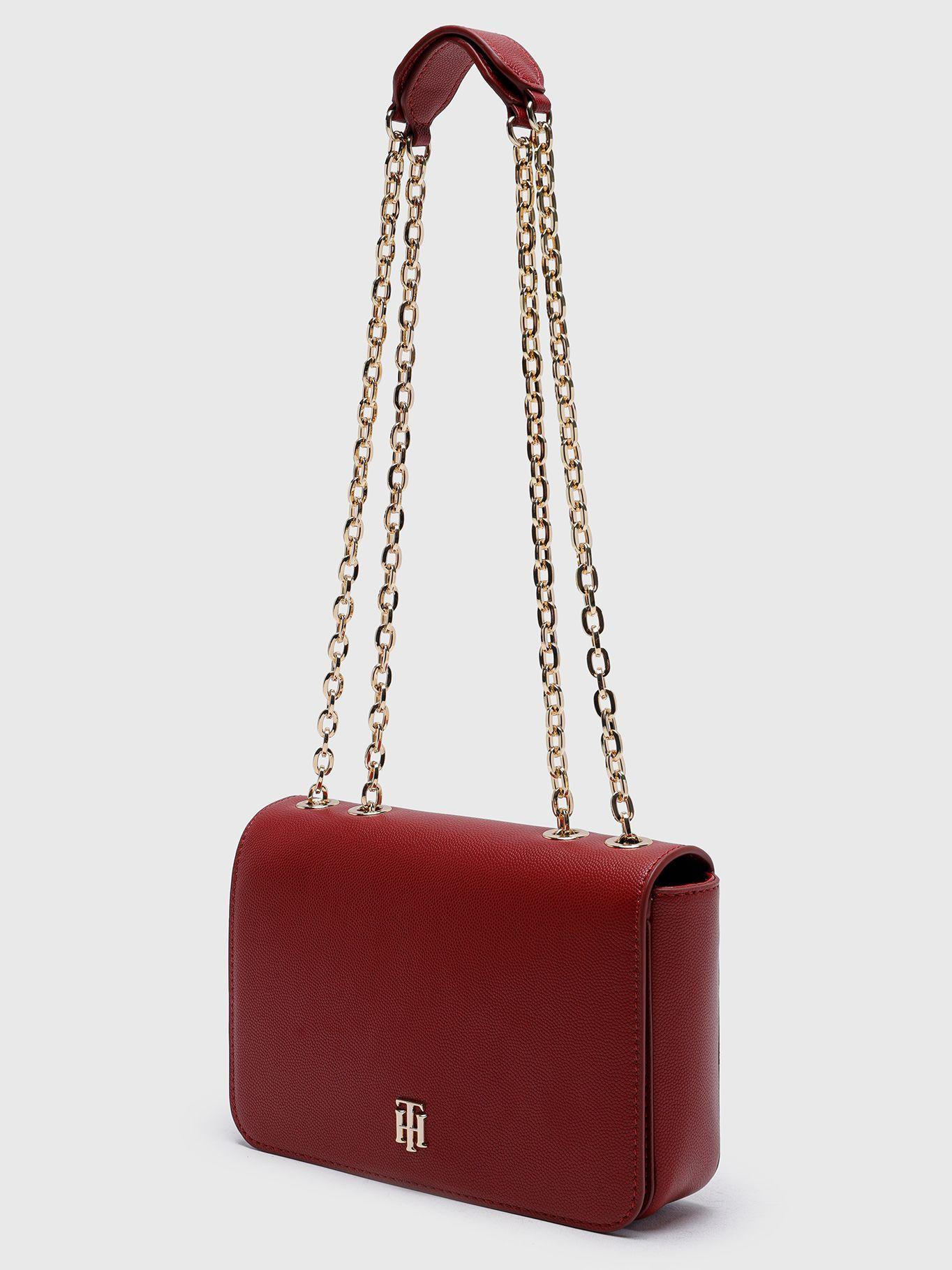 Cartera Timeless Chain Monogram Rojo Tommy Hilfiger-1