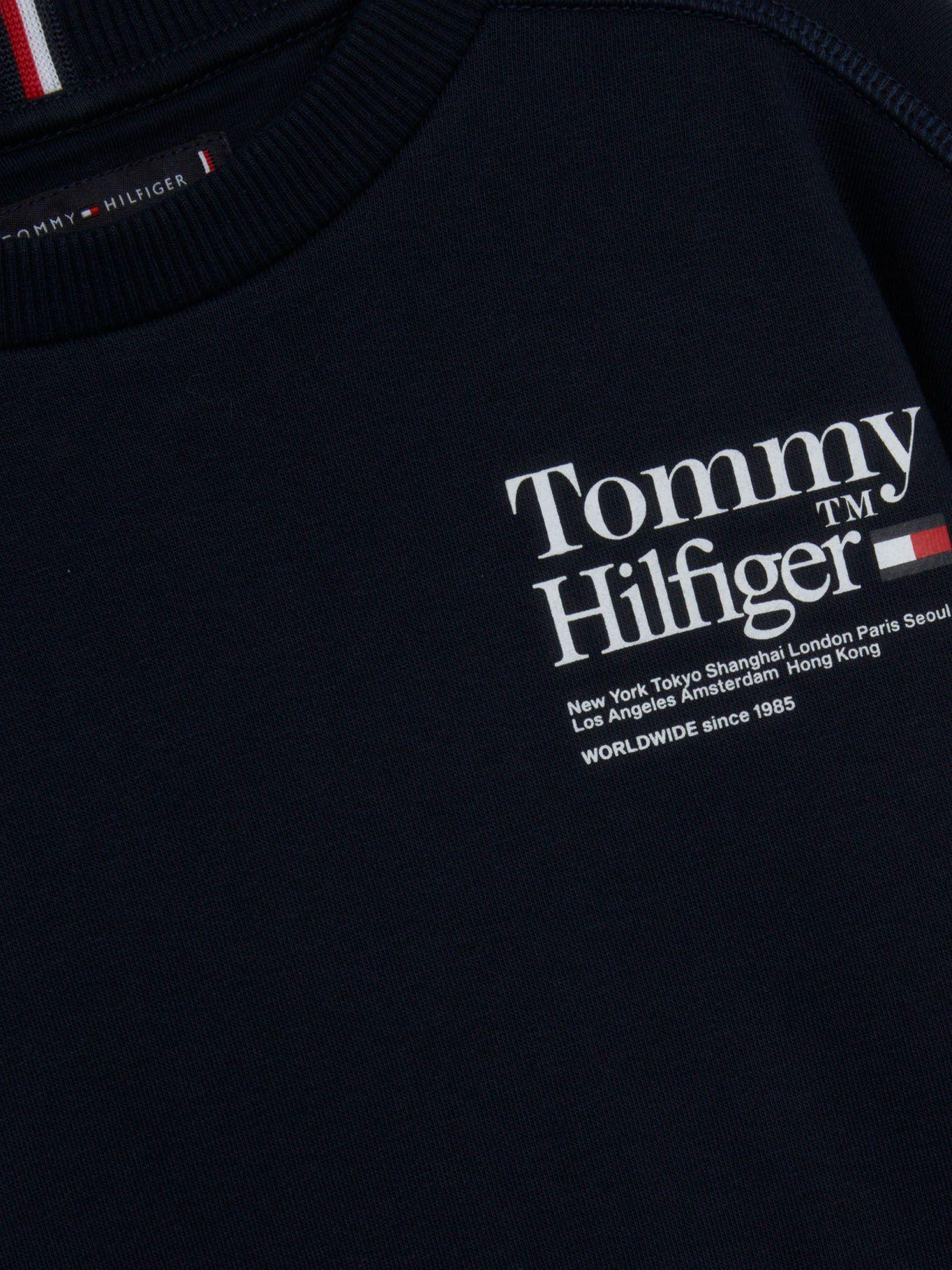Polerón De Felpa Con Logo Azul Tommy Hilfiger-2