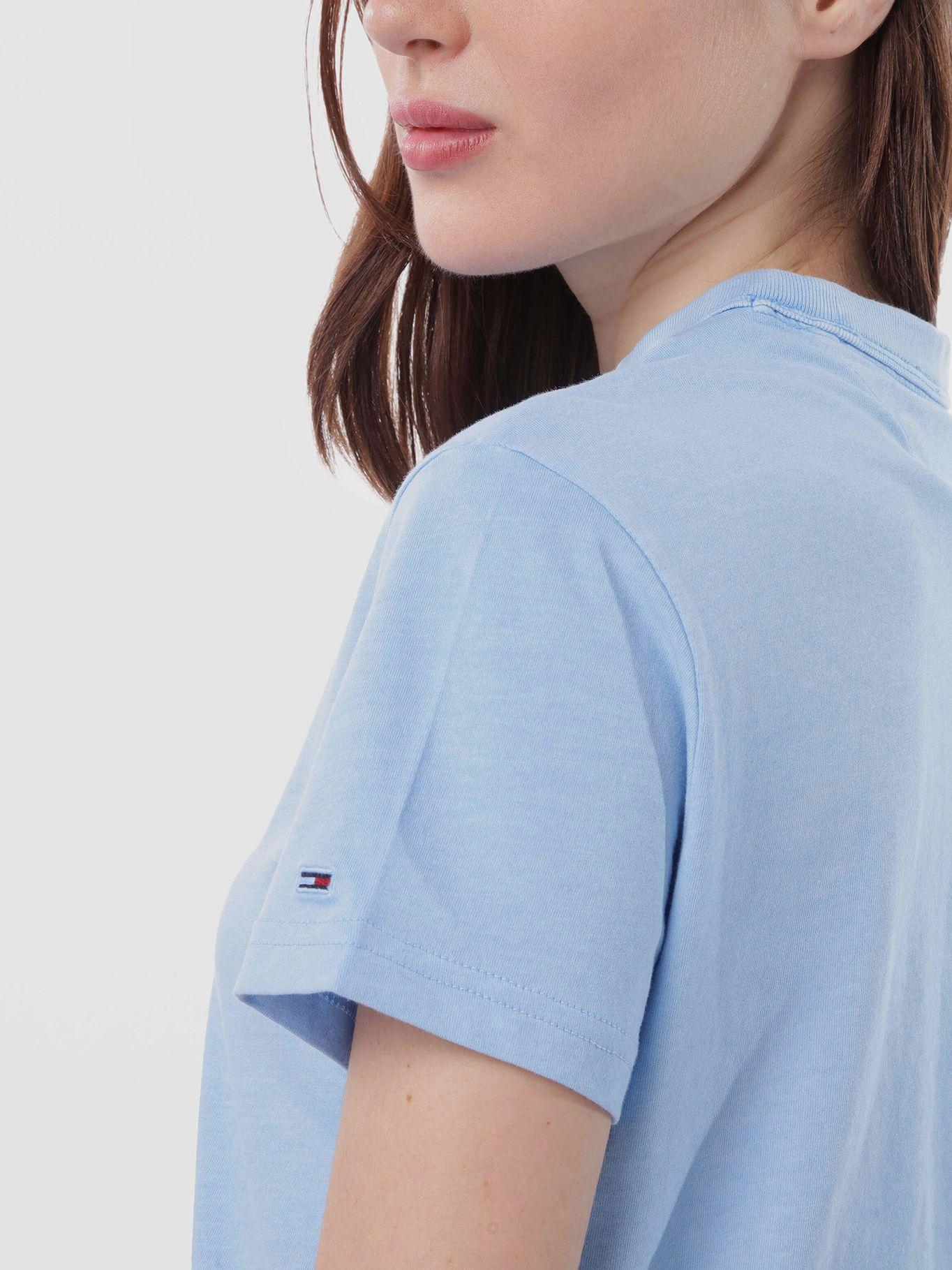 Polera Varsity Crest Logo Celeste Tommy Jeans-2