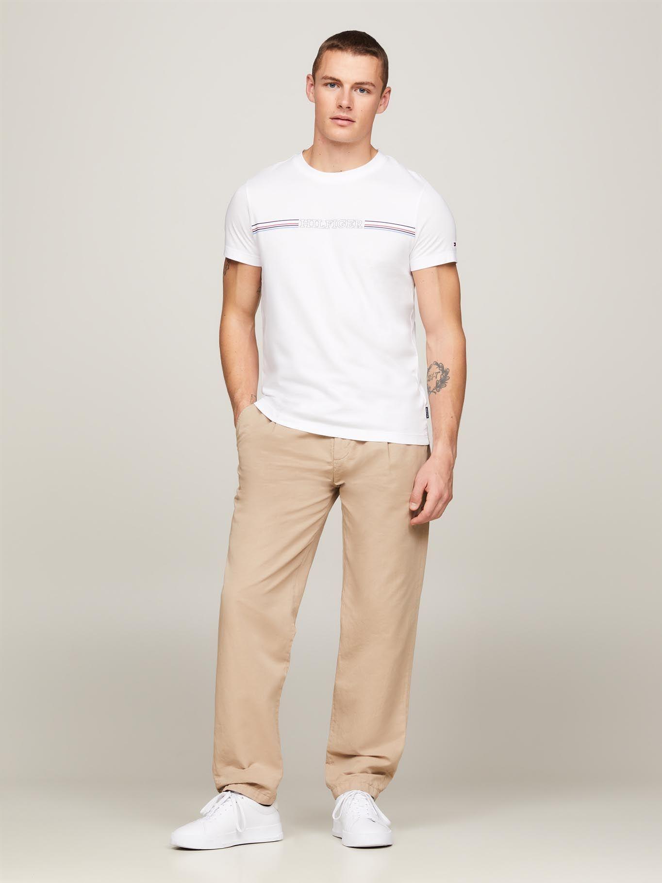 Polera Logo Slim Fit Blanco Tommy Hilfiger-1