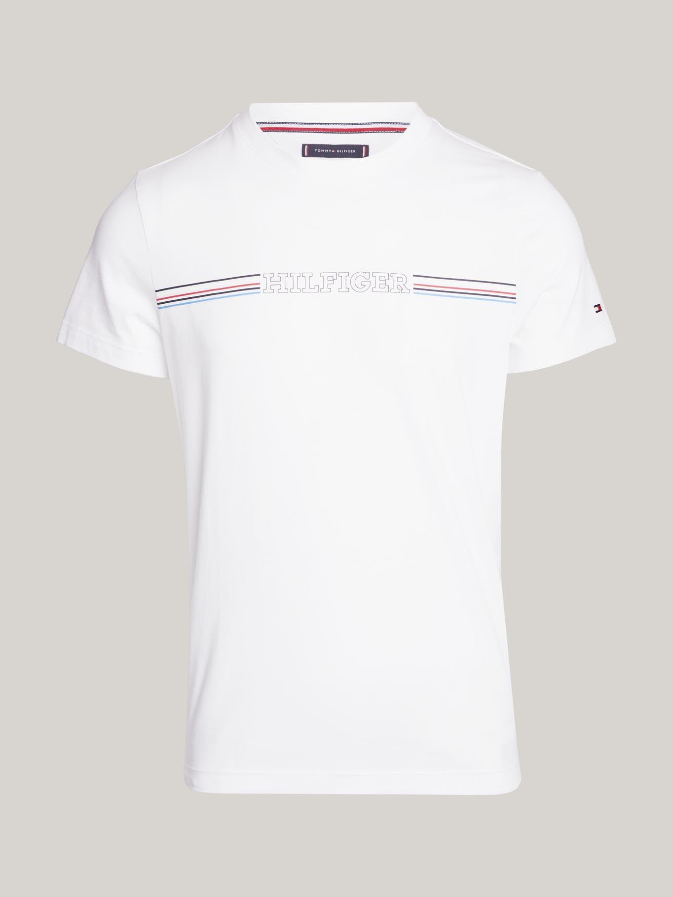 Polera Logo Slim Fit Blanco Tommy Hilfiger-4