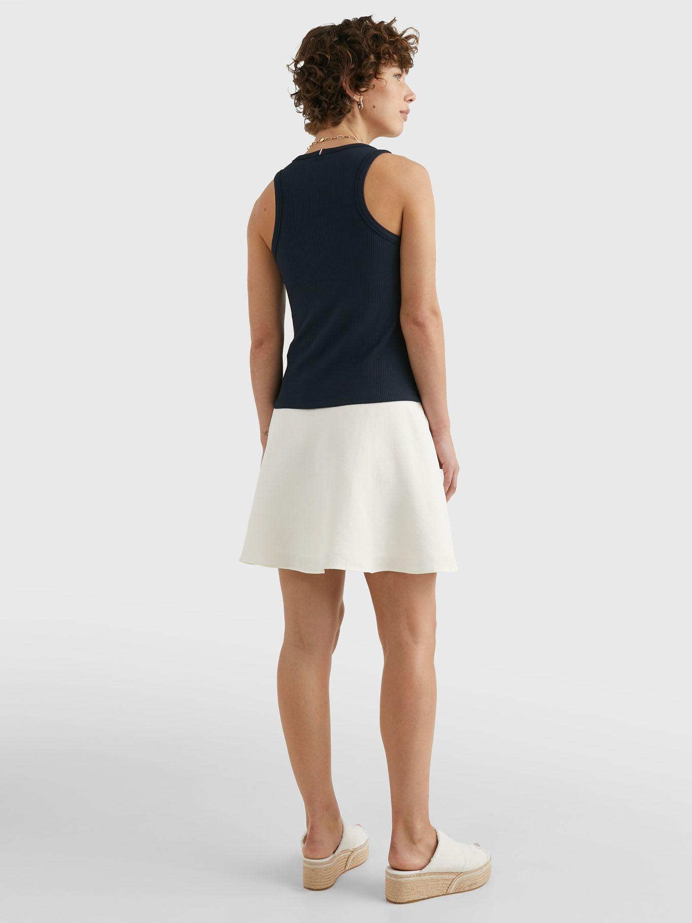 Polera Solid Con Logo Slim Fit Azul Tommy Hilfiger-2