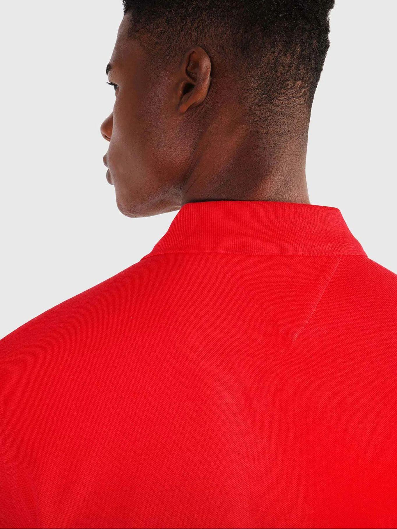 Polo Contrast Placket Regular Fit Rojo Tommy Hilfiger-4
