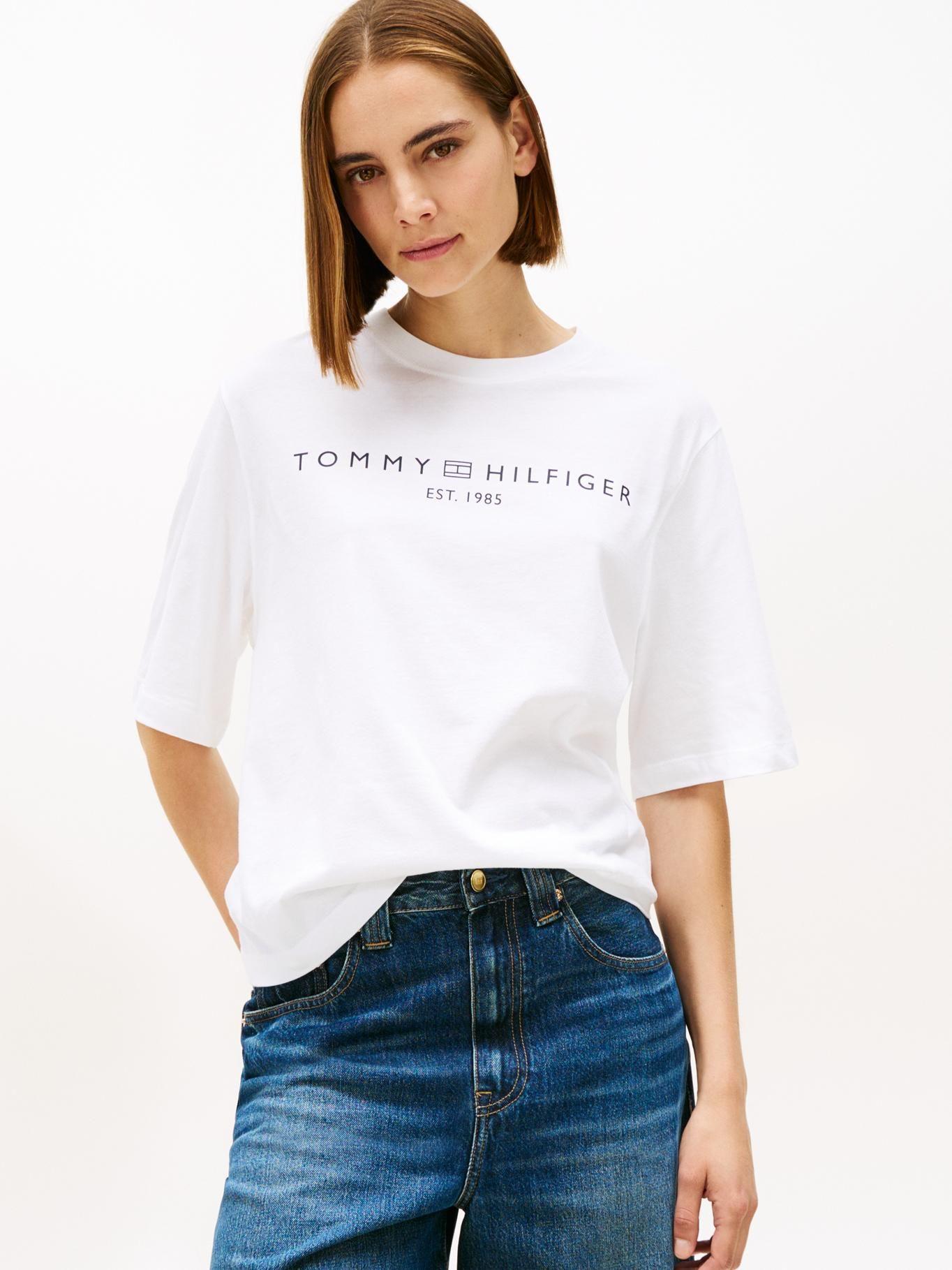 Polera Logo Gráfico Relaxed Fit Tommy Hilfiger Blanco-0