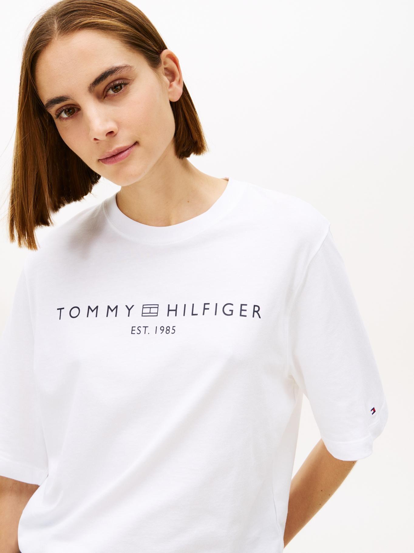 Polera Logo Gráfico Relaxed Fit Tommy Hilfiger Blanco-3