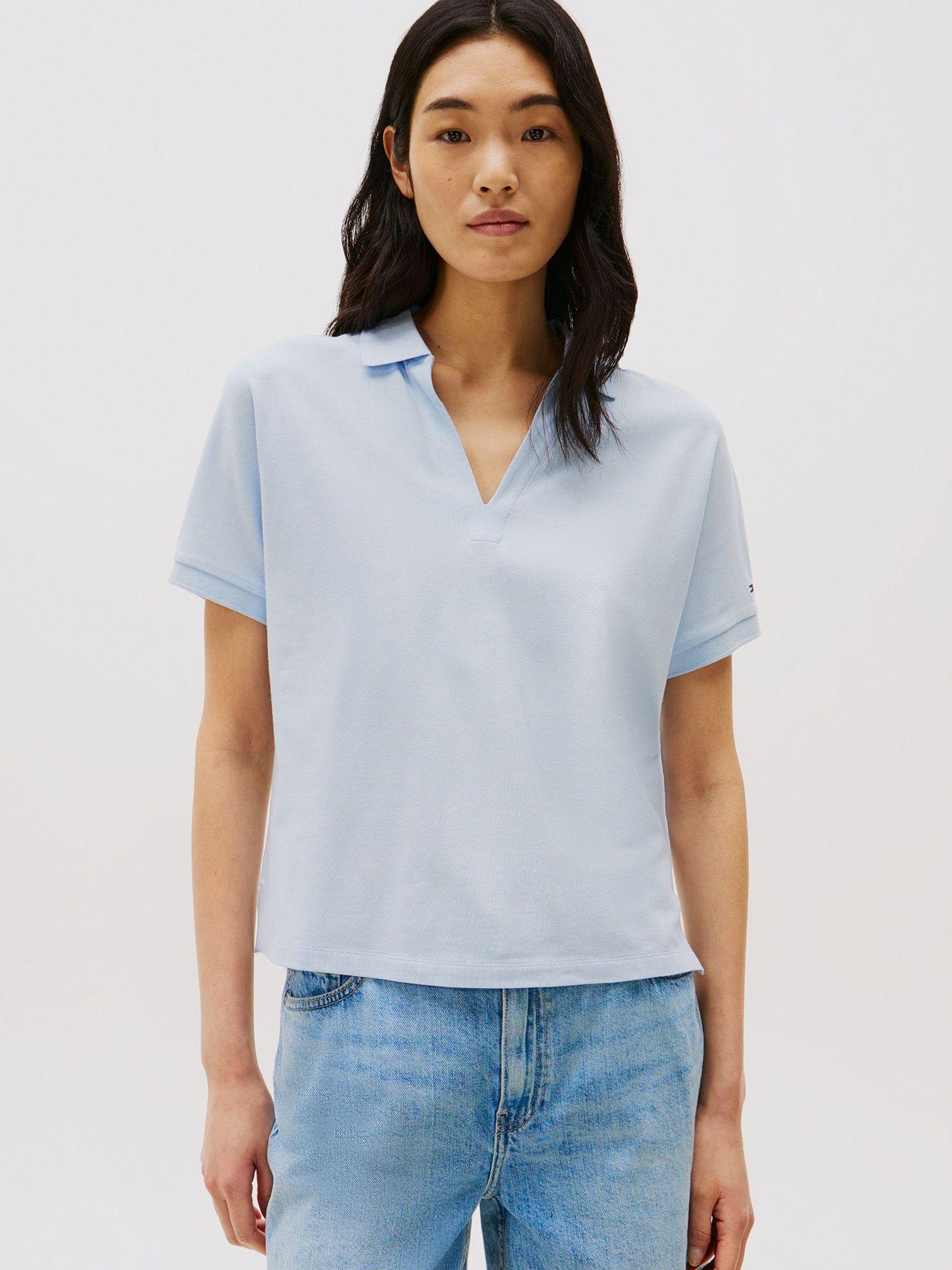 Polo Relaxed Solid Con Logo Celeste Tommy Hilfiger-0