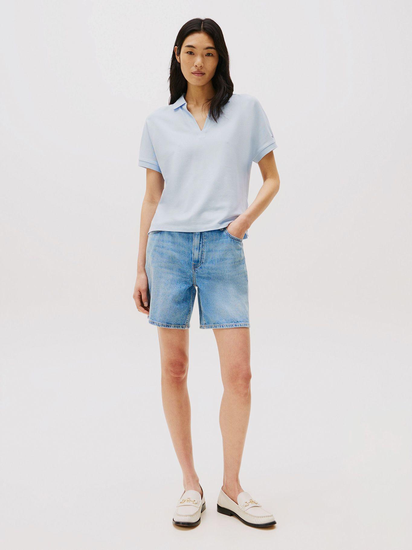 Polo Relaxed Solid Con Logo Celeste Tommy Hilfiger-1