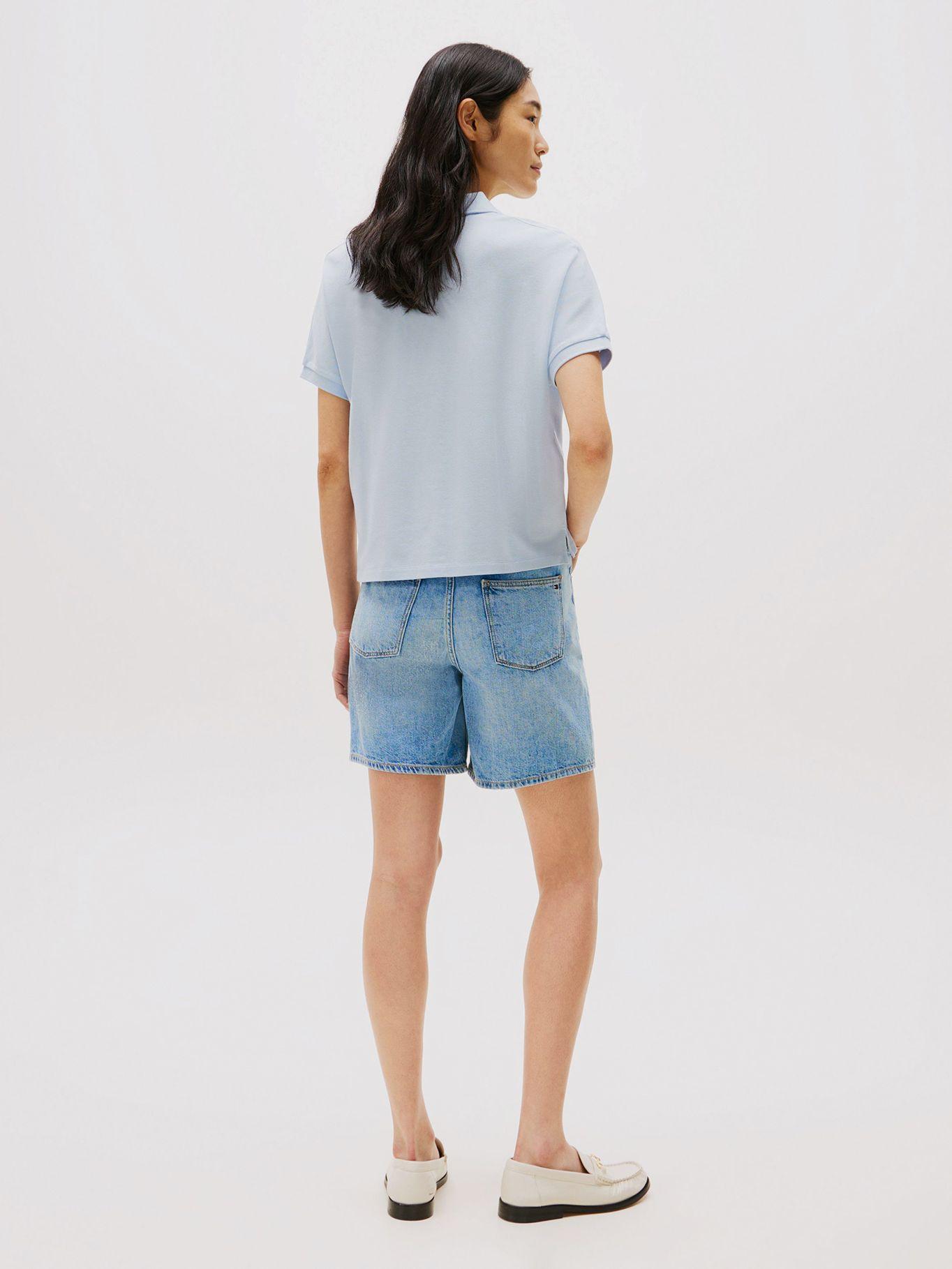 Polo Relaxed Solid Con Logo Celeste Tommy Hilfiger-2