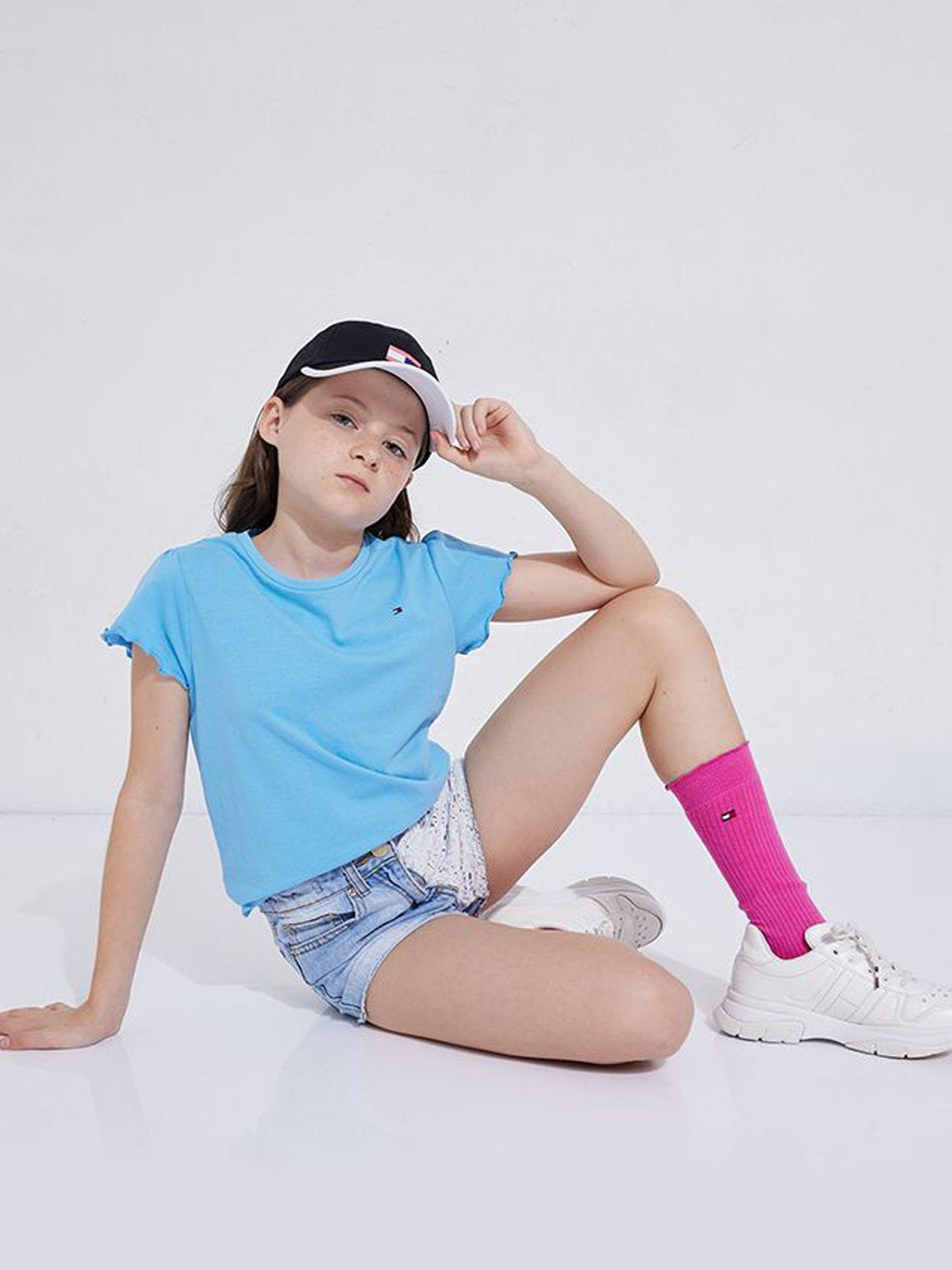 Polera Essential Con Vuelos Celeste Tommy Hilfiger-1