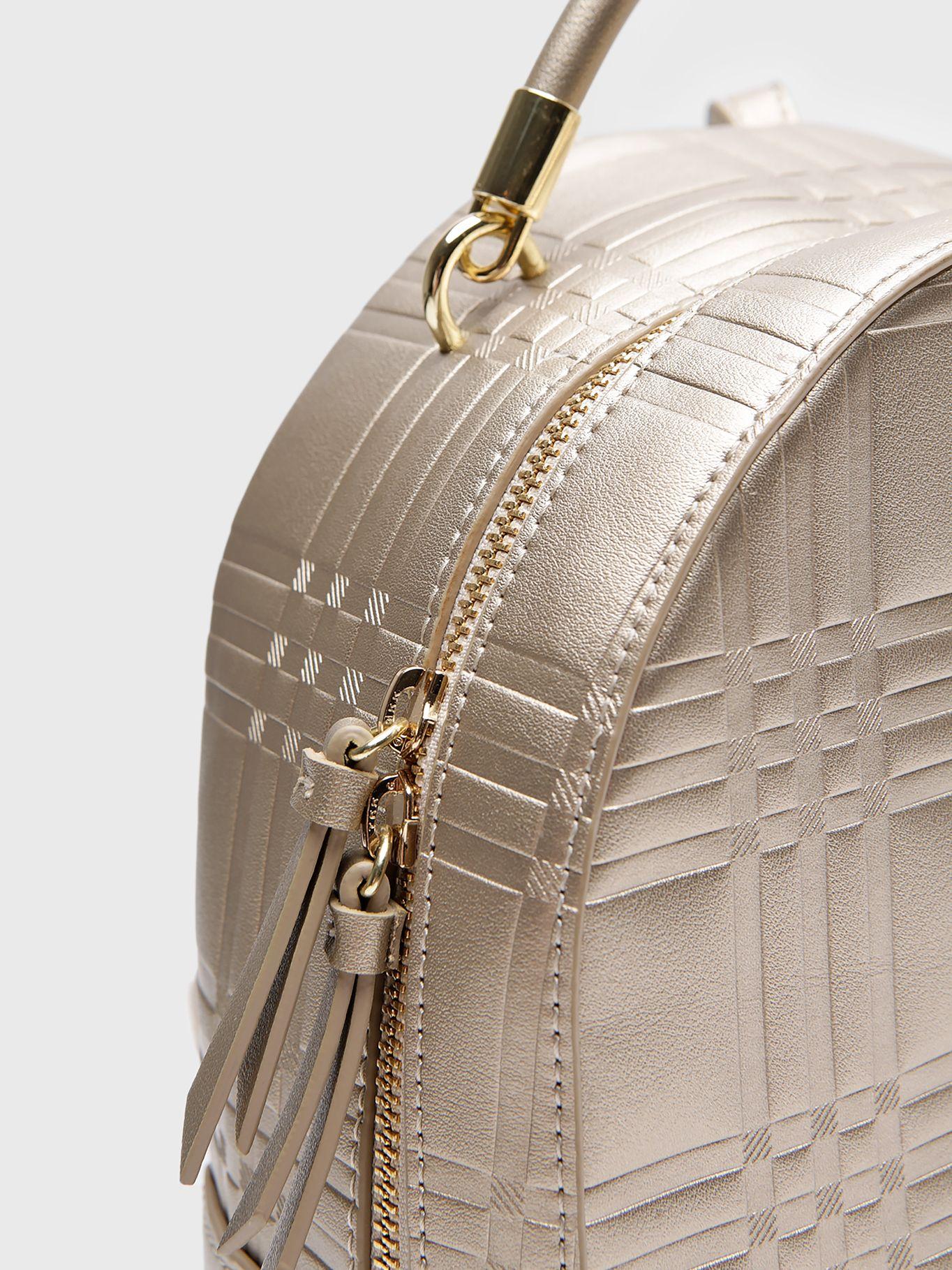 Mochila Mini Established Tartán Dorado Tommy Hilfiger-4