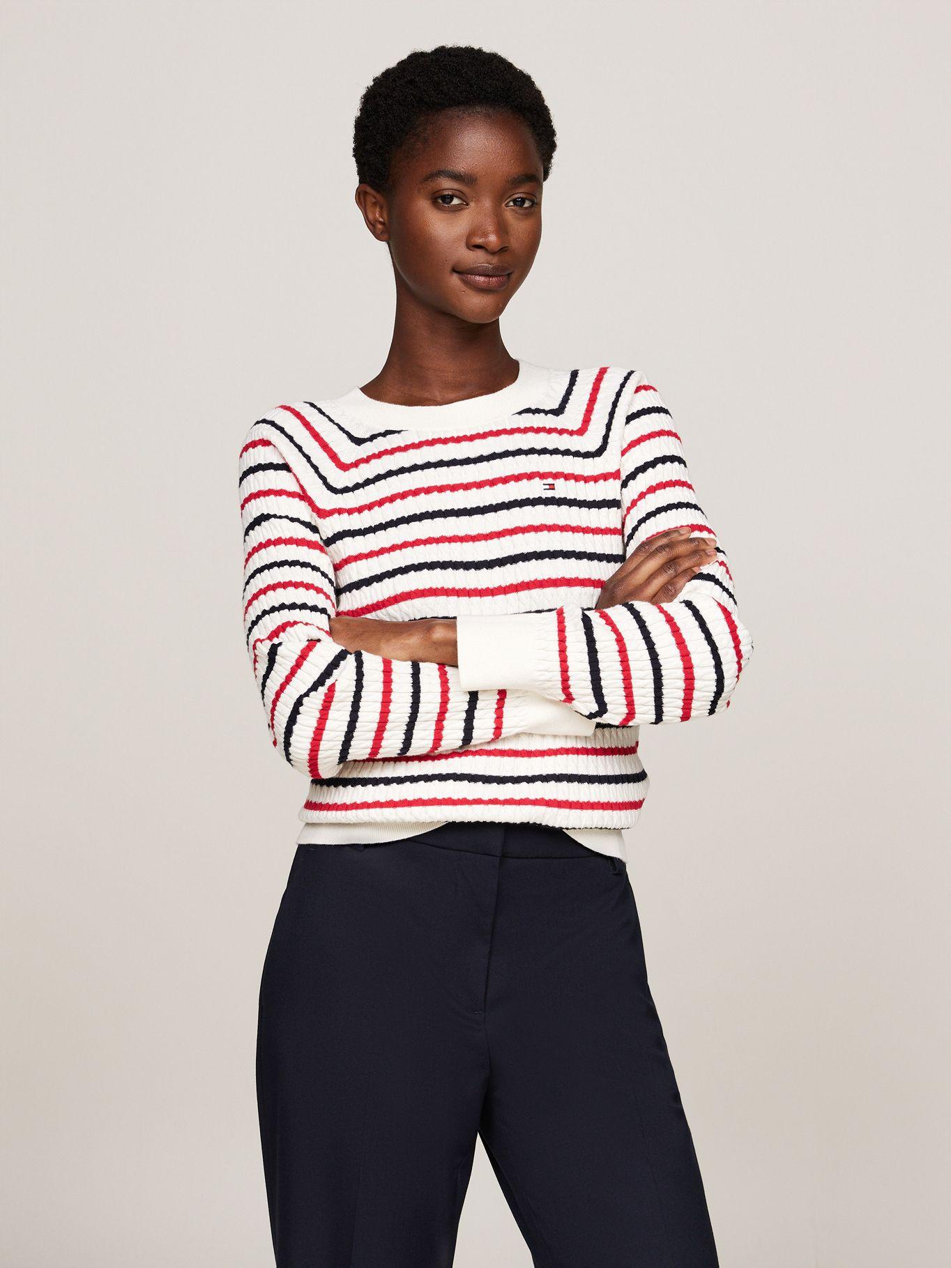 Sweater Relaxed Trenzado Multicolor Tommy Hilfiger-0