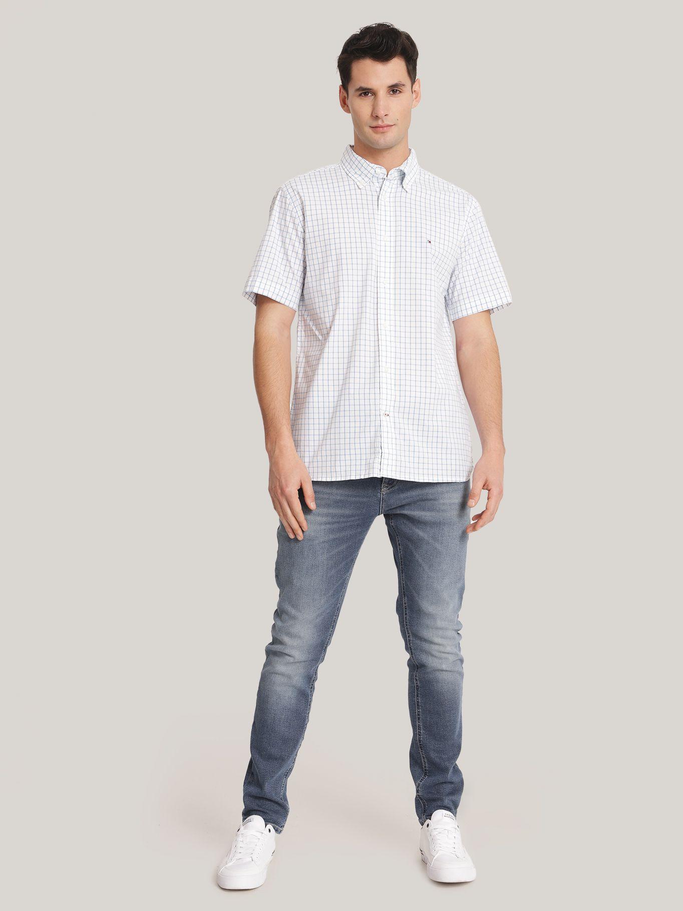 Camisa Hombre Flex Window Celeste Tommy Hilfiger-1