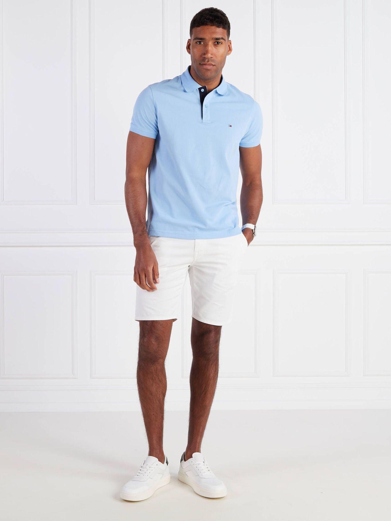 Polo Contras Placket Regular Fit Celeste Tommy Hilfiger-1
