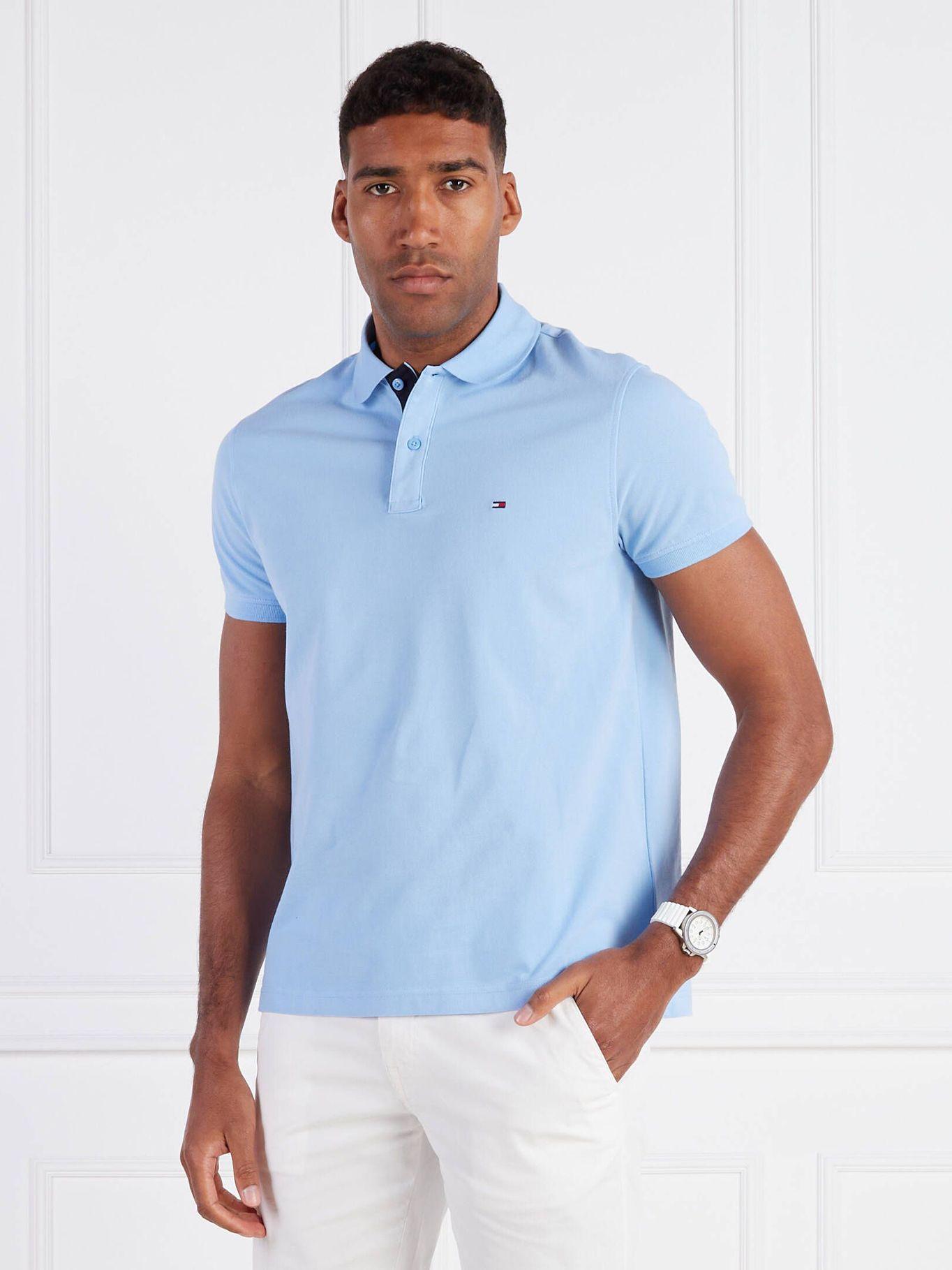 Polo Contras Placket Regular Fit Celeste Tommy Hilfiger-0