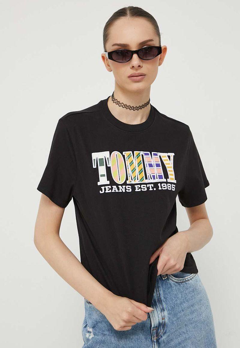 Polera Stripe Con Logo Negro Tommy Jeans-3