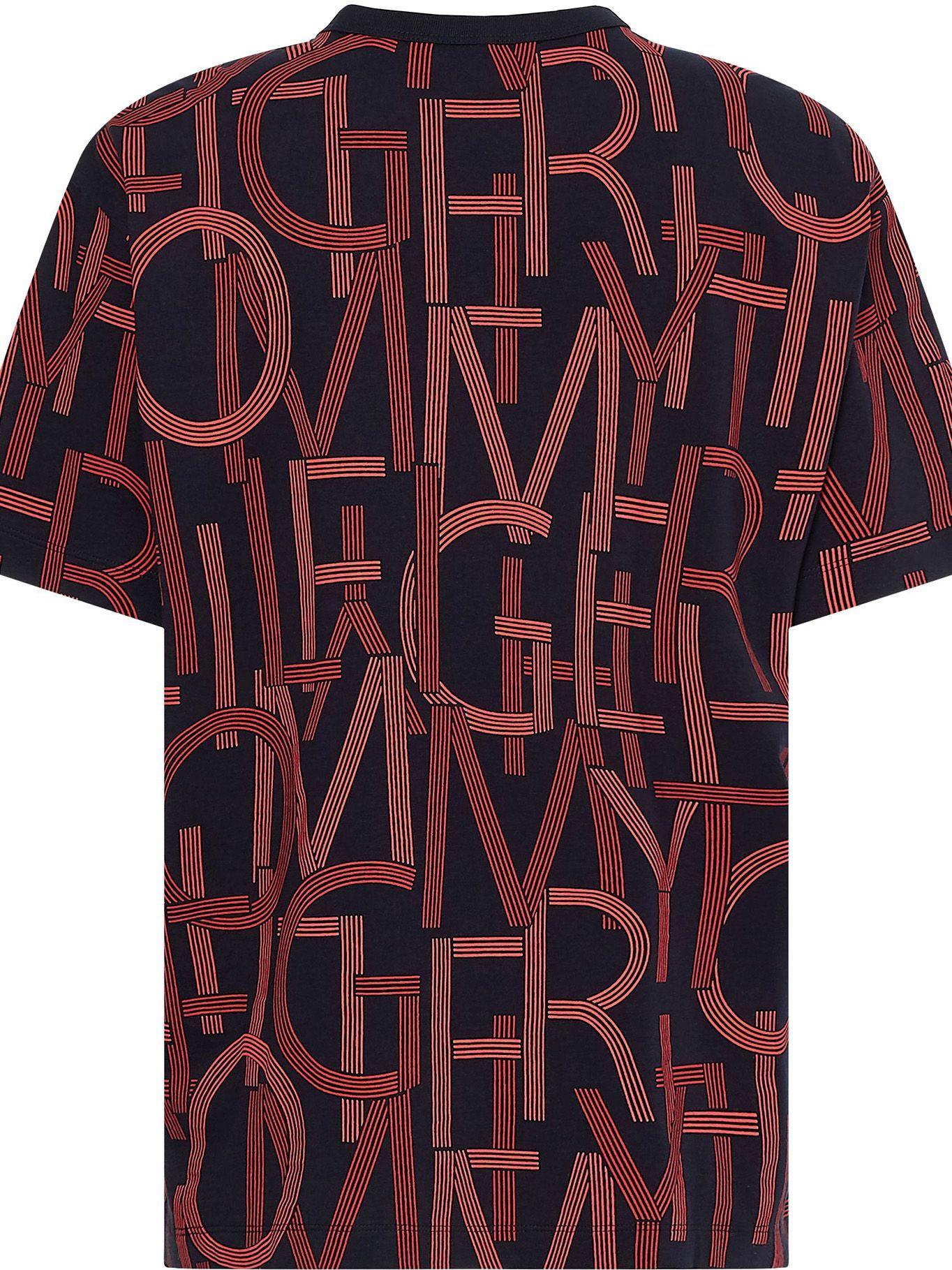 Polera Relaxed Spell Out Azul Tommy Hilfiger-1