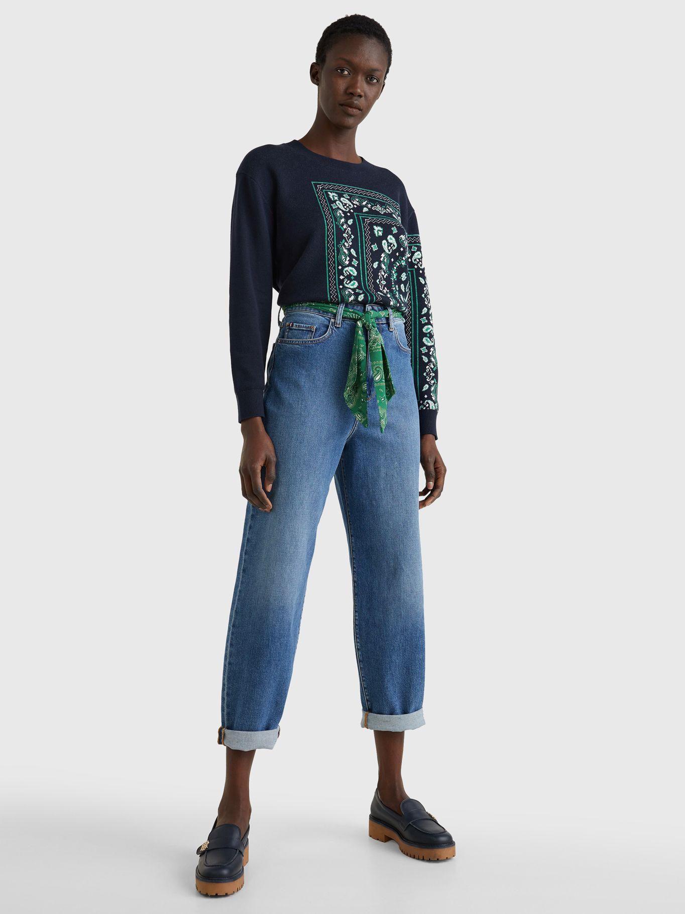 Sweater Relaxed Con Bandana Print Azul Tommy Hilfiger-4