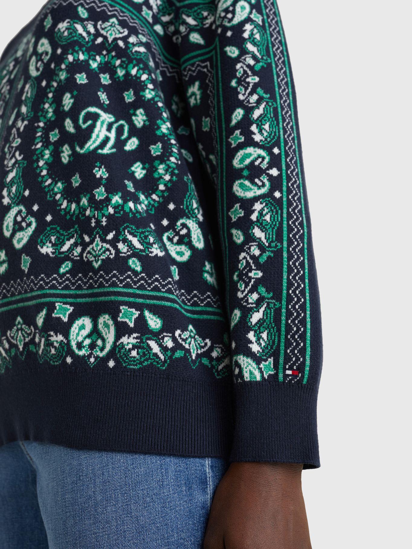Sweater Relaxed Con Bandana Print Azul Tommy Hilfiger-2