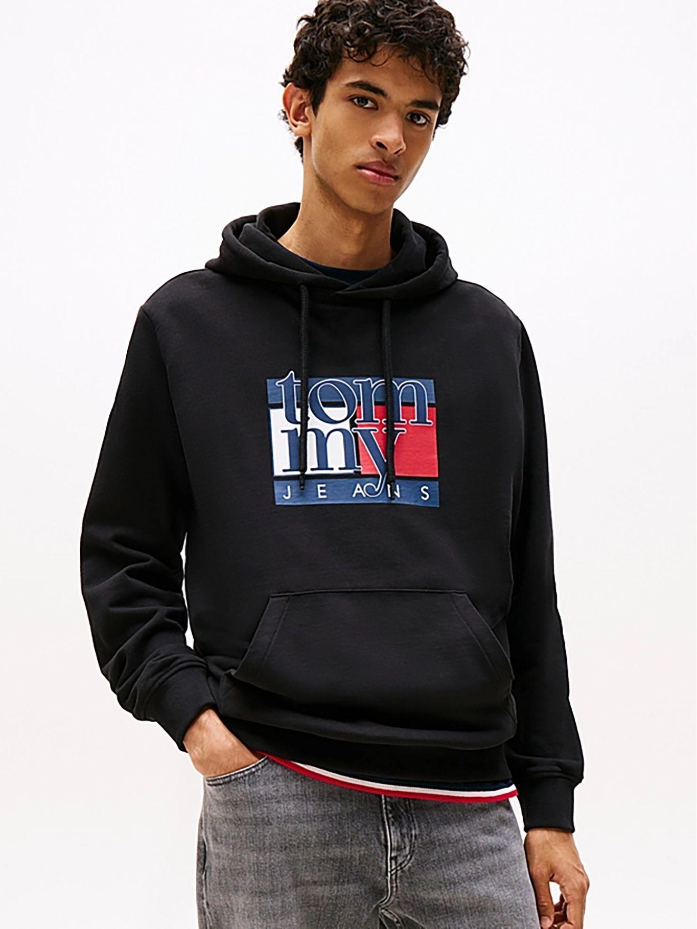 Polerón Hoodie Con Logo Negro Tommy Jeans-0