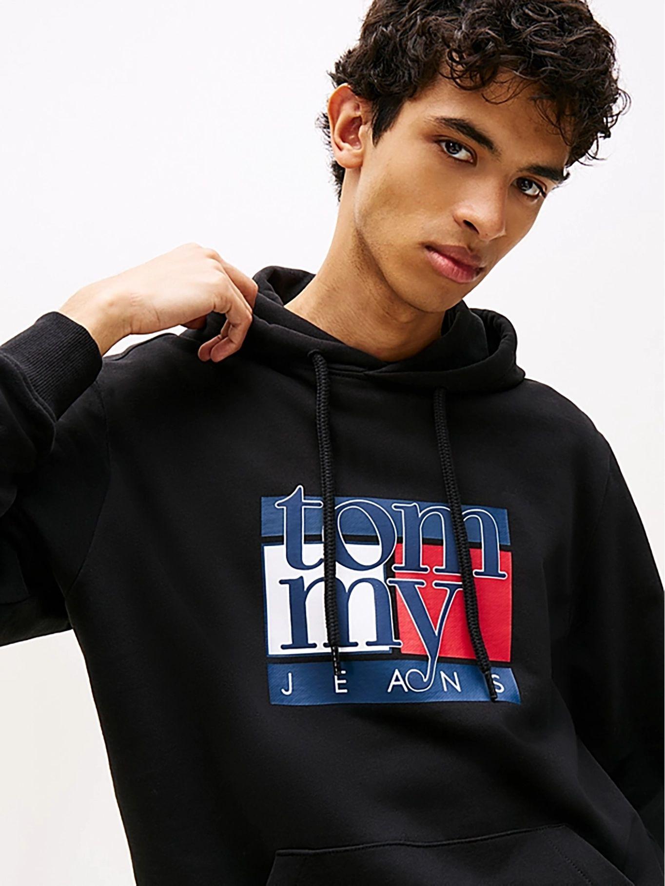 Polerón Hoodie Con Logo Negro Tommy Jeans-3