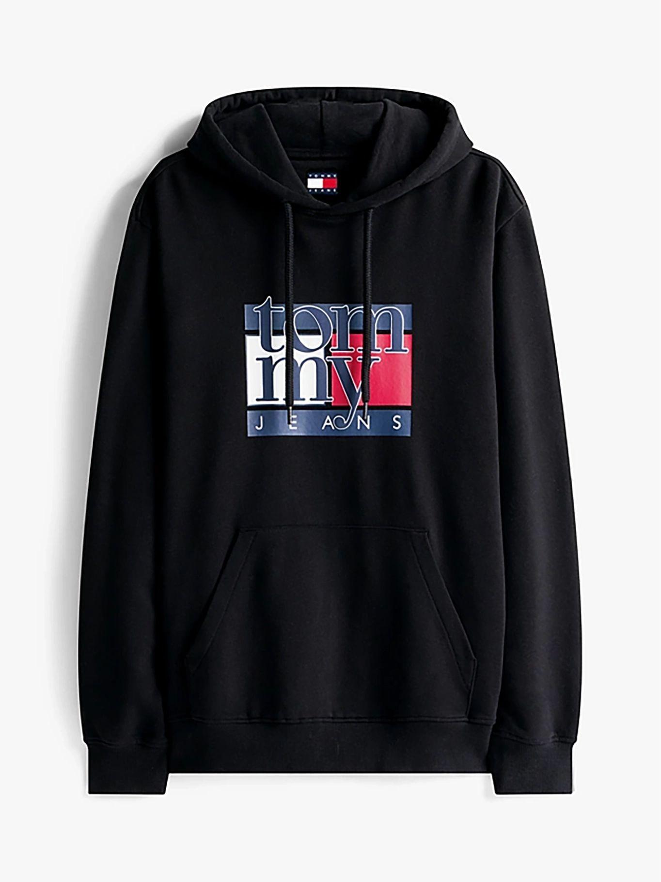 Polerón Hoodie Con Logo Negro Tommy Jeans-4