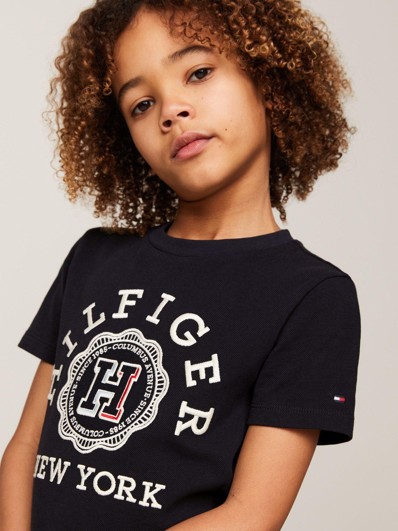 Polera Con Escudo Archive Azul Tommy Hilfiger-3
