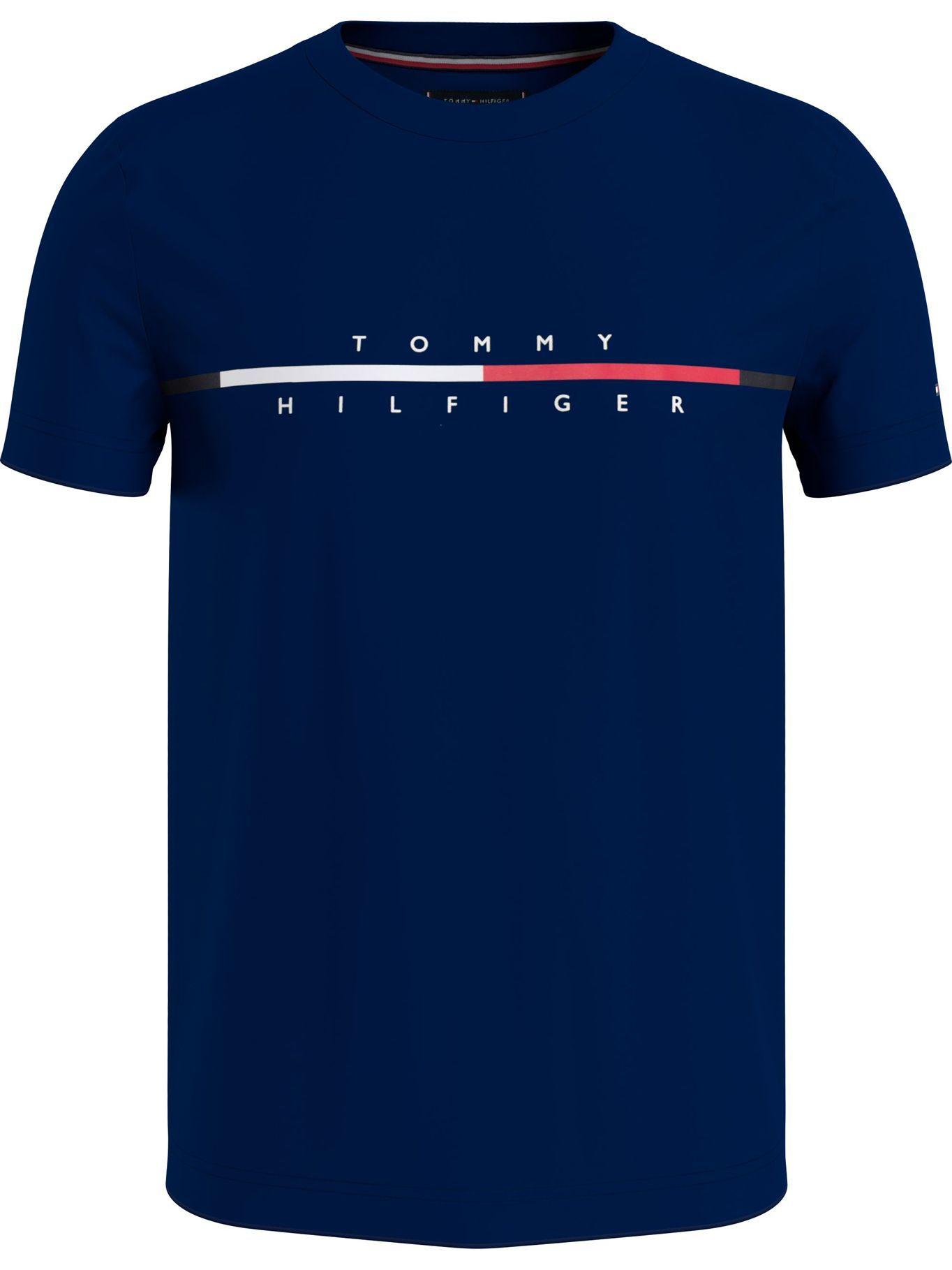 Polera Signature Azul Tommy Hilfiger F2-0